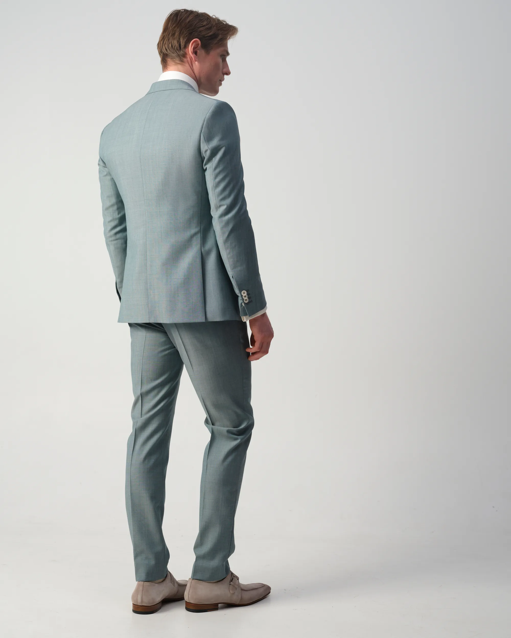 Vesper Draper 3-delig Trouwpak Groen uni 106747-001-44