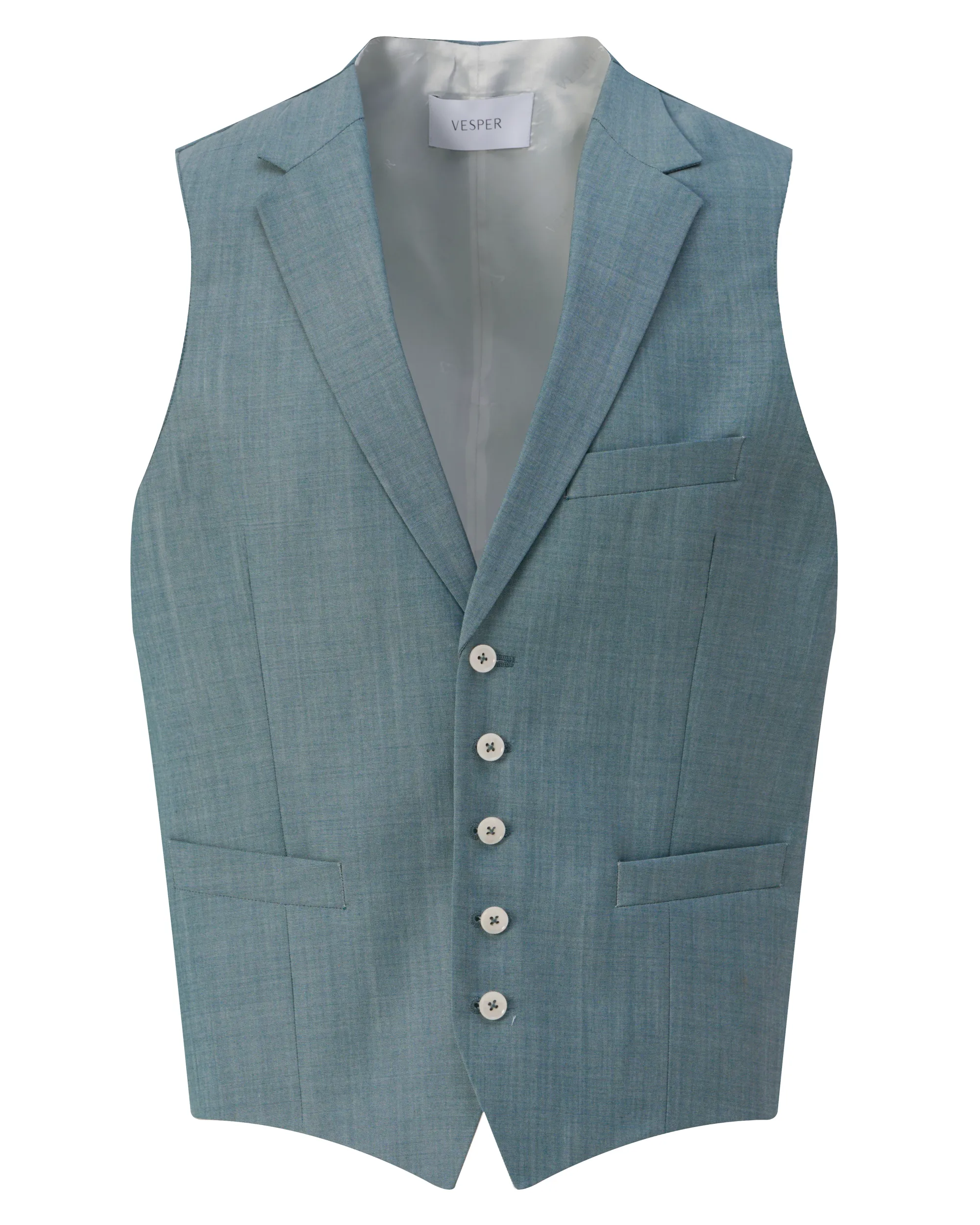 Vesper Draper 3-delig Trouwpak Groen uni 106747-001-44