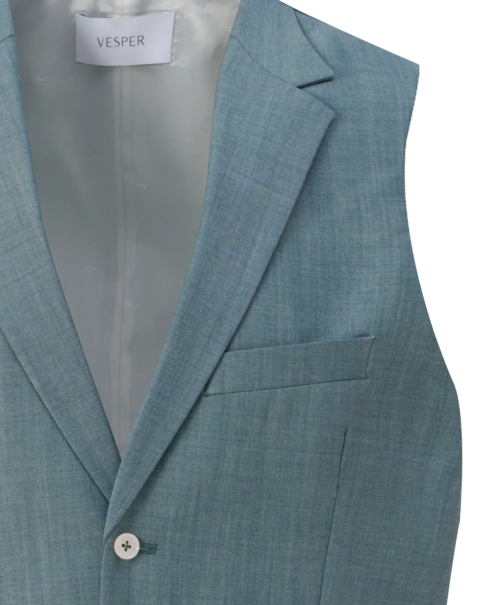 Vesper Draper 3-delig Trouwpak Groen uni 106747-001-44