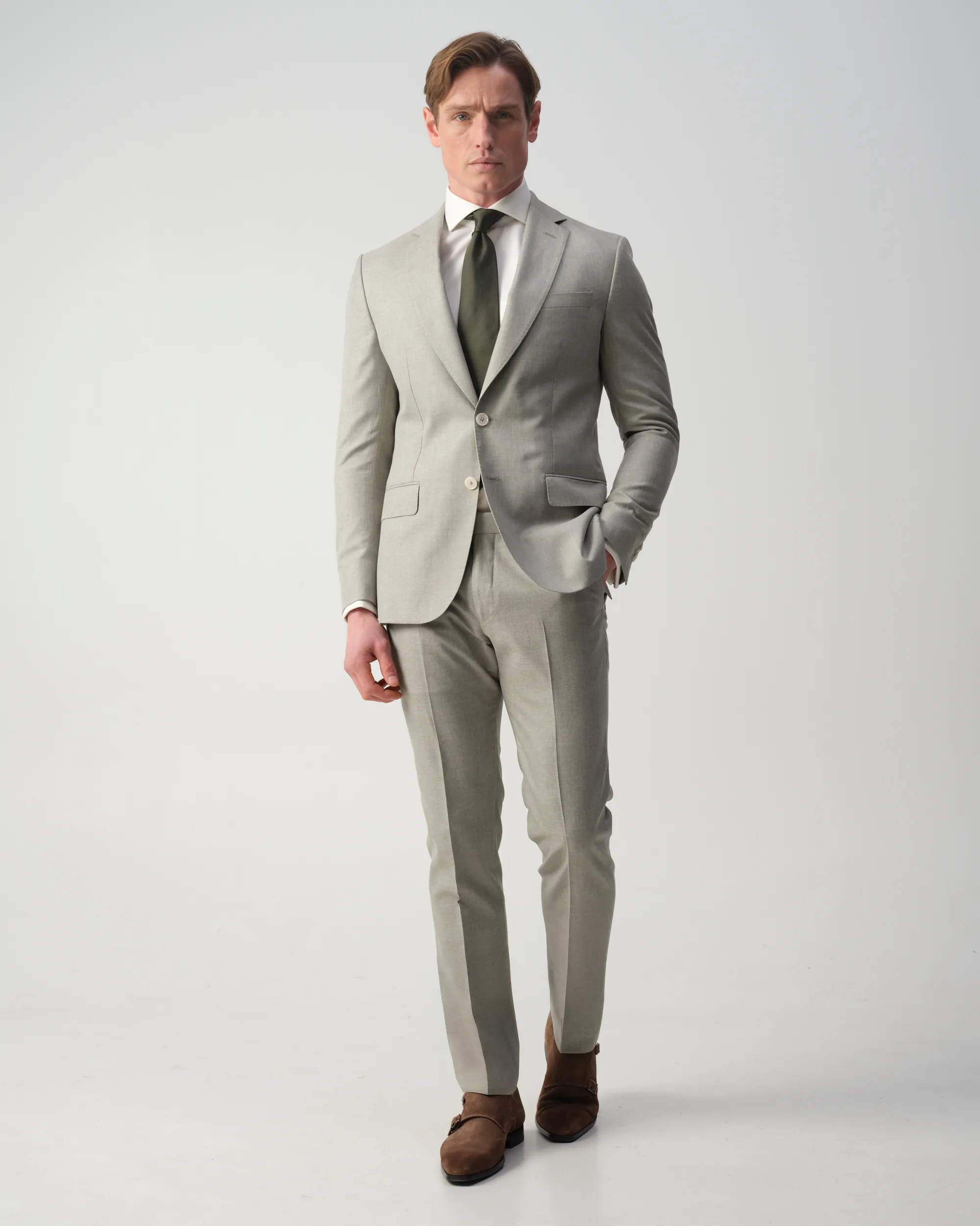 Vesper Draper 2-delig Trouwpak Light Green 106748-001-44