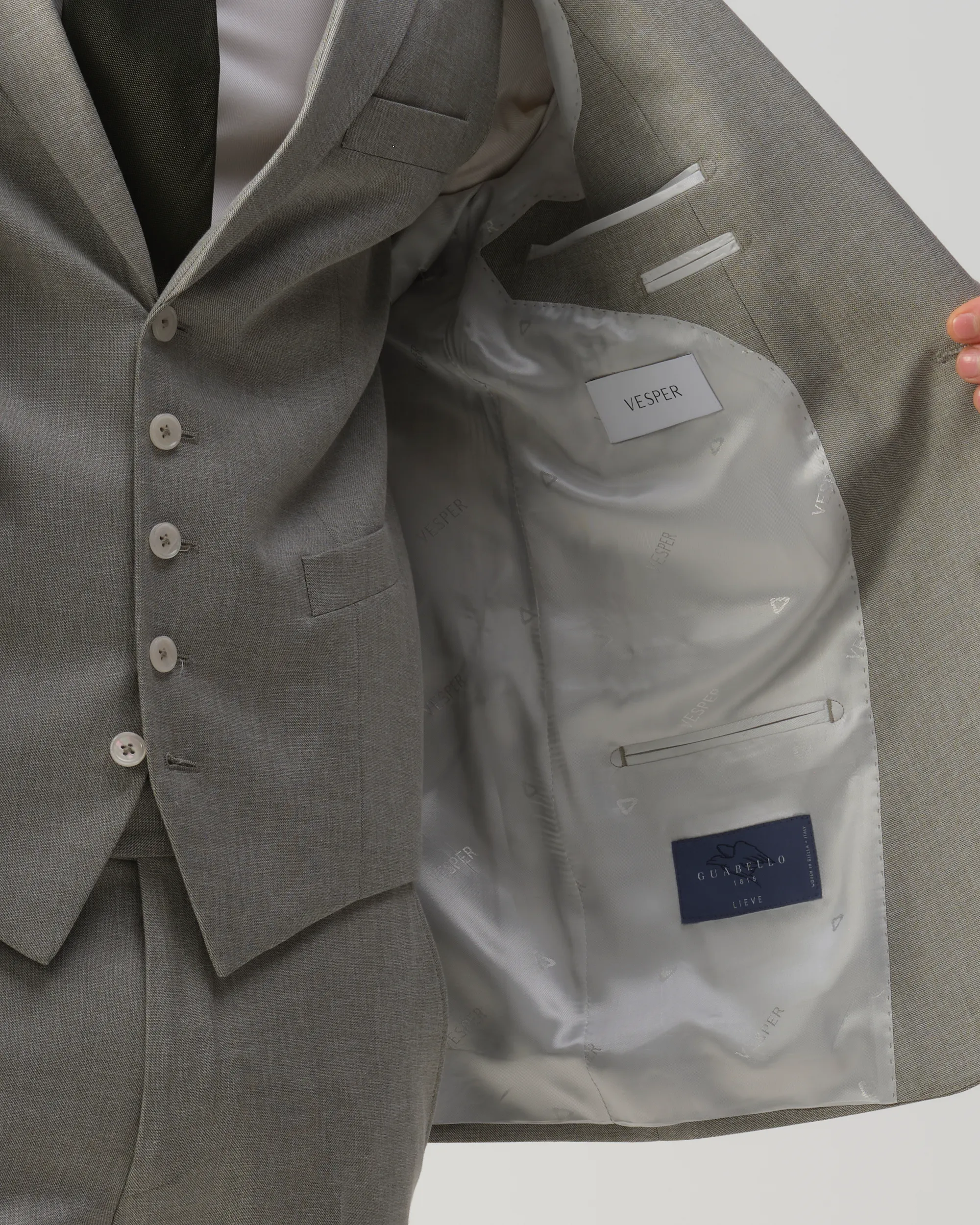 Vesper Draper 2-delig Trouwpak Light Green 106748-001-44