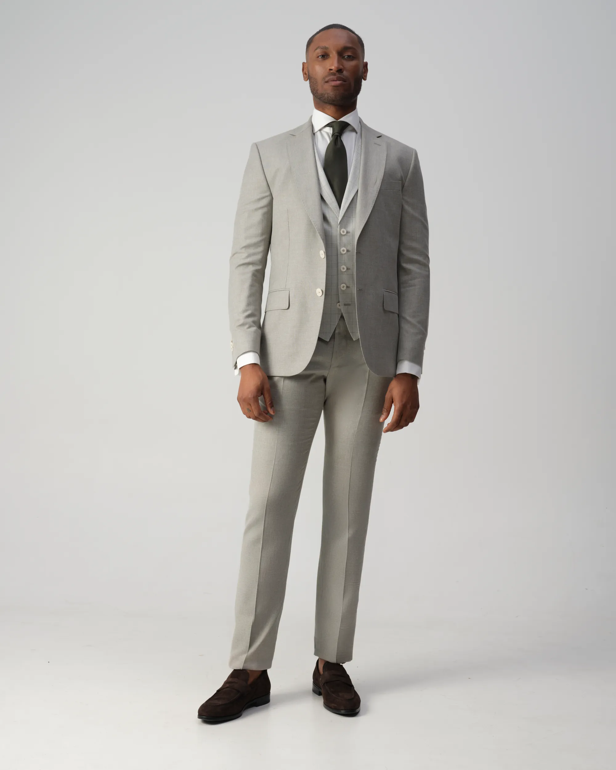 Vesper Ginsberg Gilet Groen kleine ruit 106750-001-46