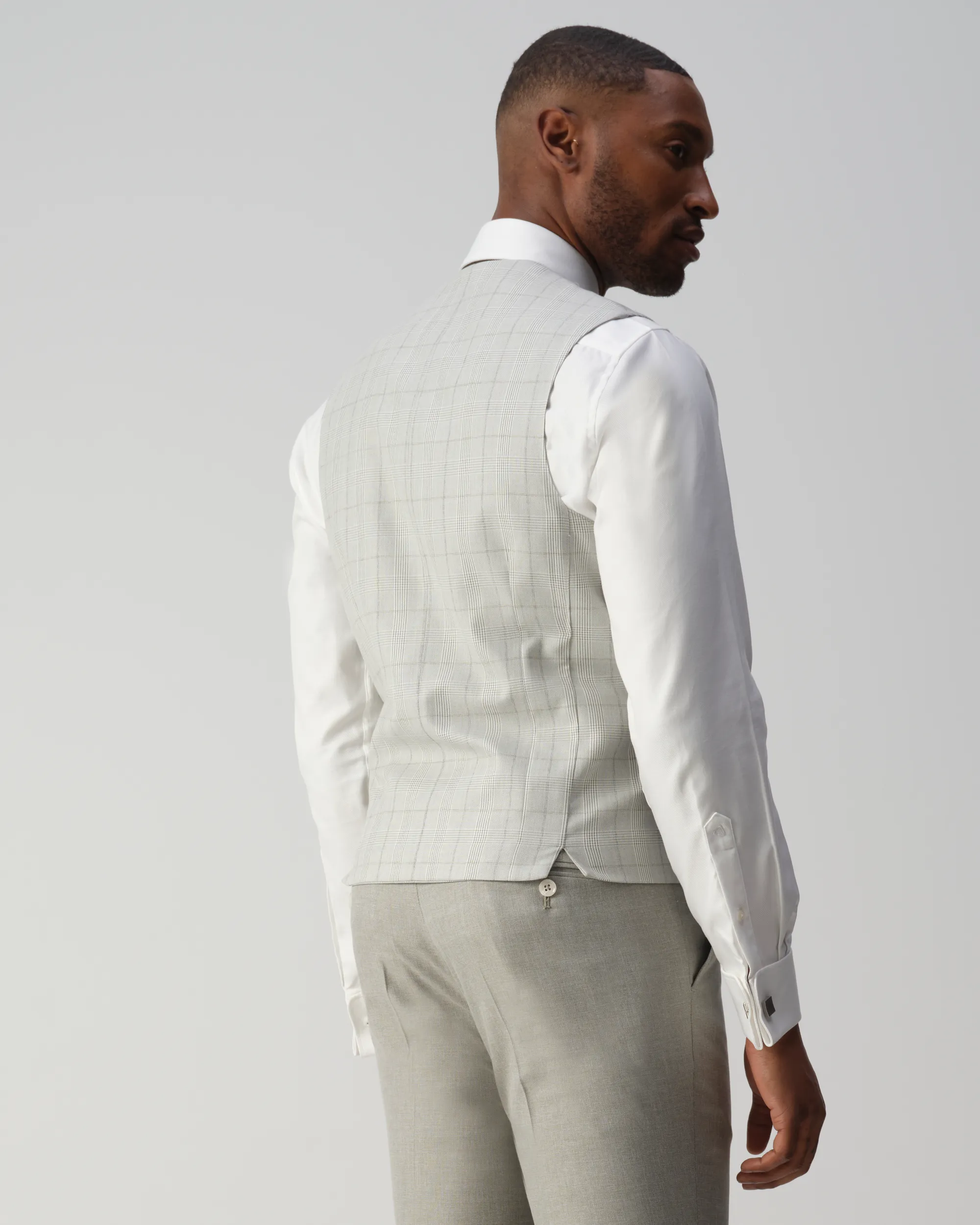 Vesper Ginsberg Gilet Groen kleine ruit 106750-001-46