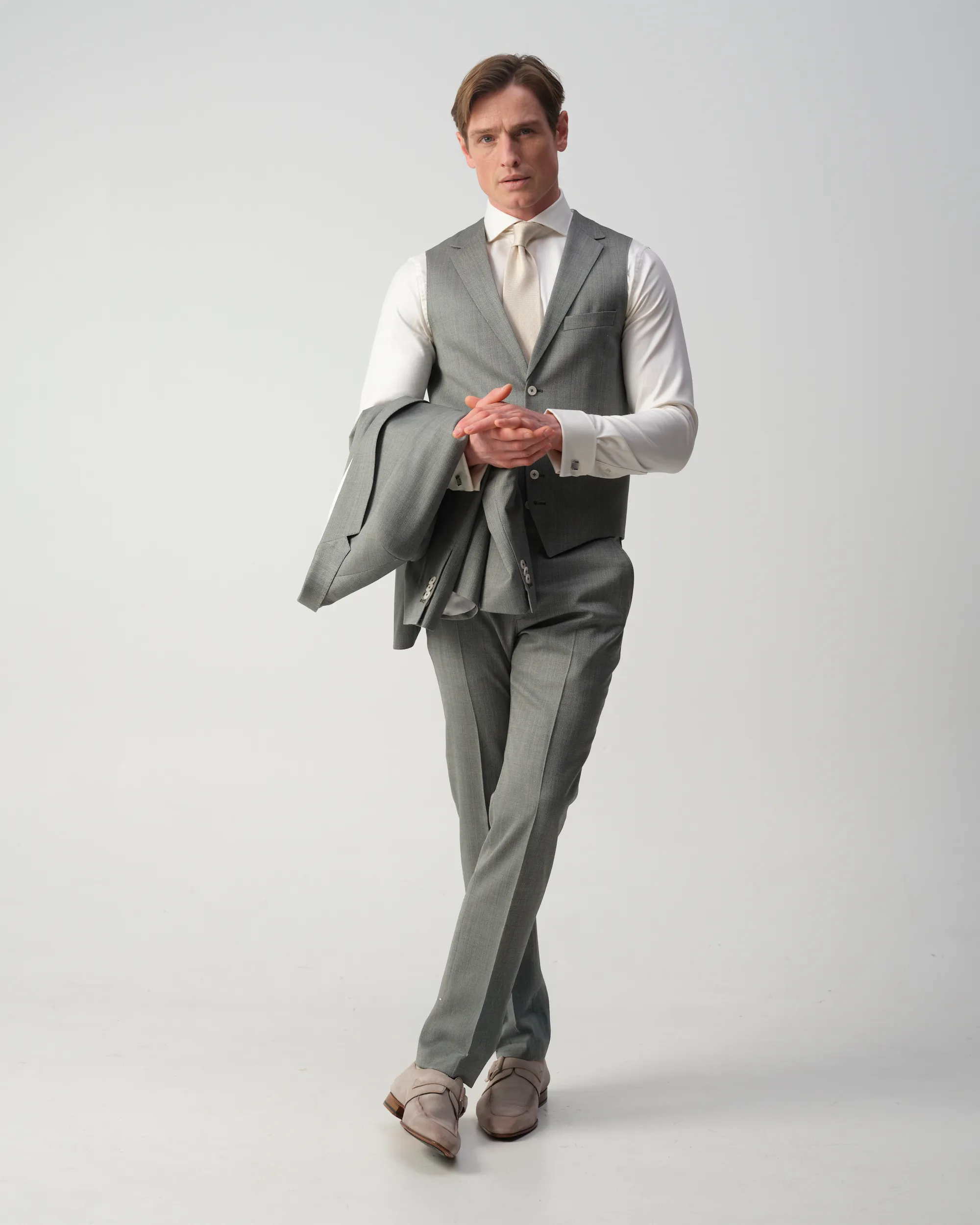 Vesper Draper 3-delig Trouwpak Light Green 106752-001-44