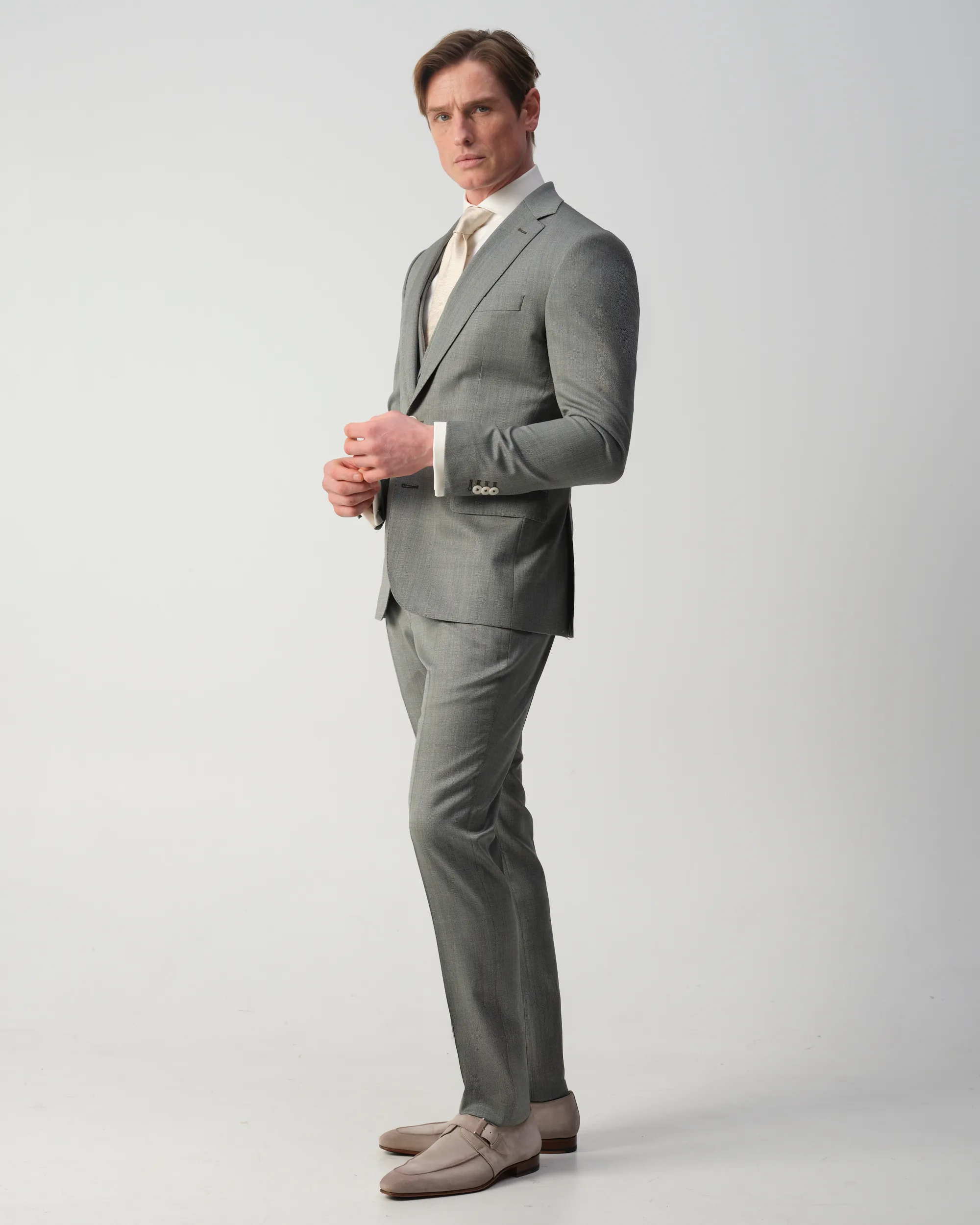 Vesper Draper 3-delig Trouwpak Light Green 106752-001-44