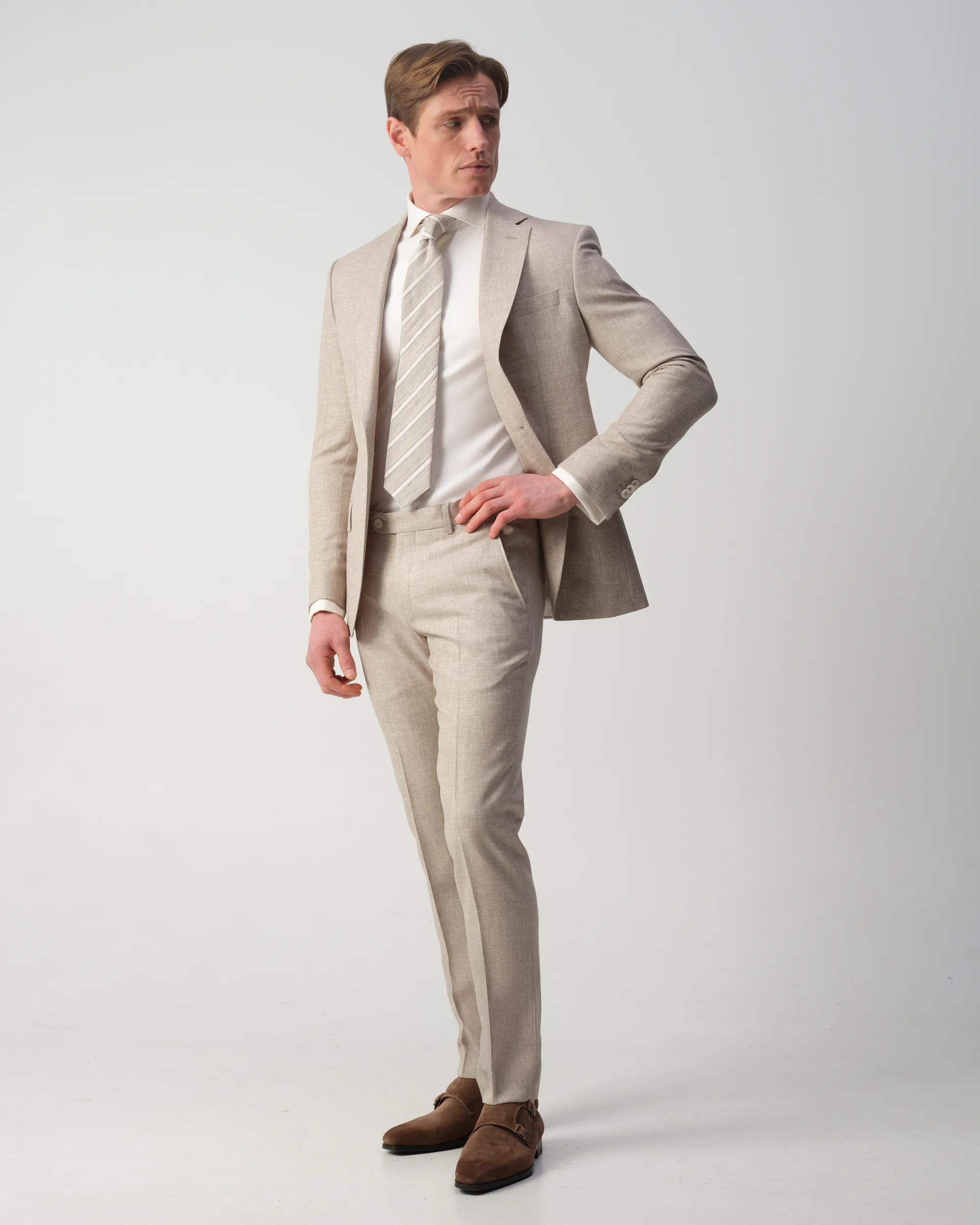 Vesper Draper 2-delig Trouwpak Sand 106753-002-44