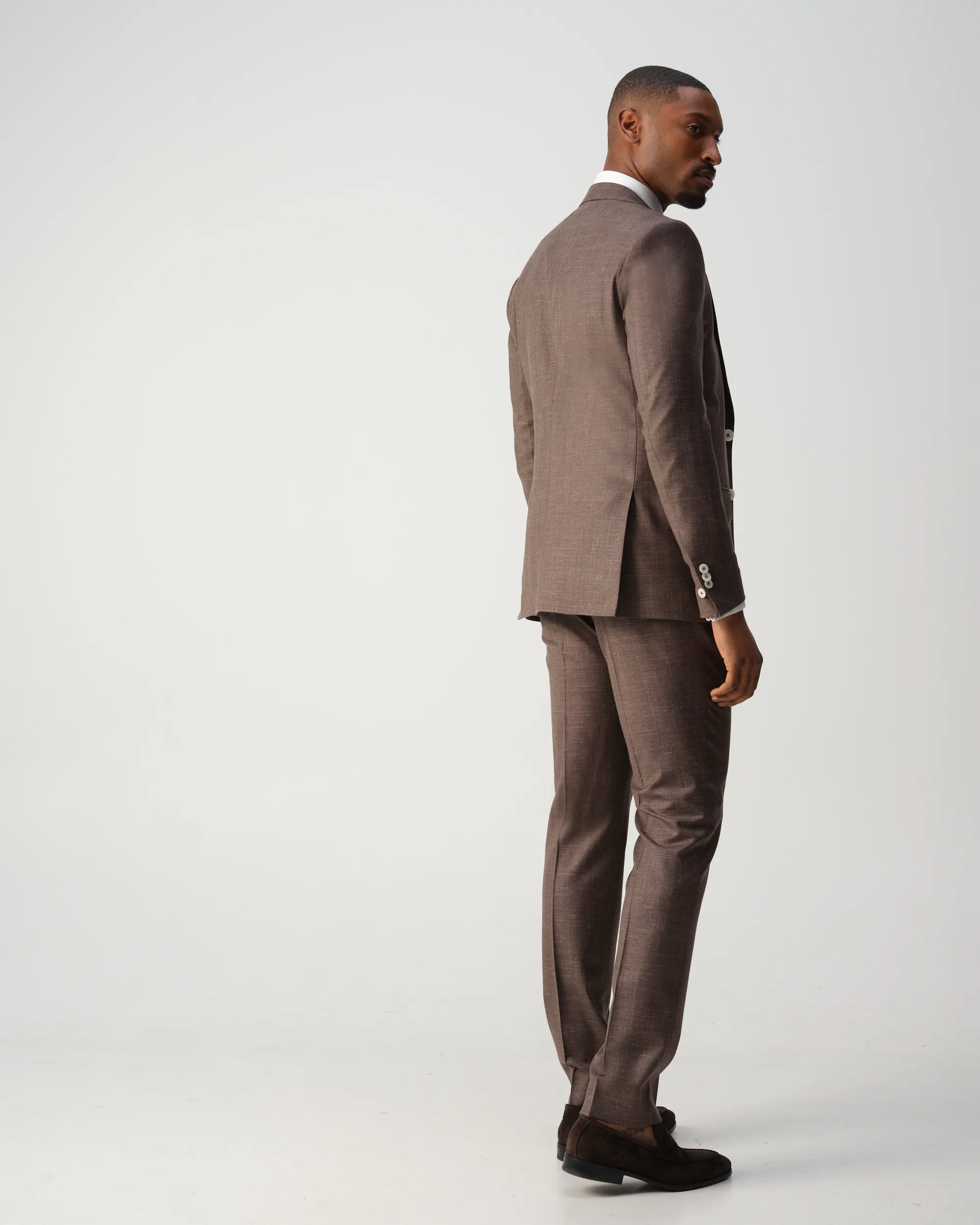 Vesper Draper 2-delig Trouwpak Bruin uni 106755-001-46