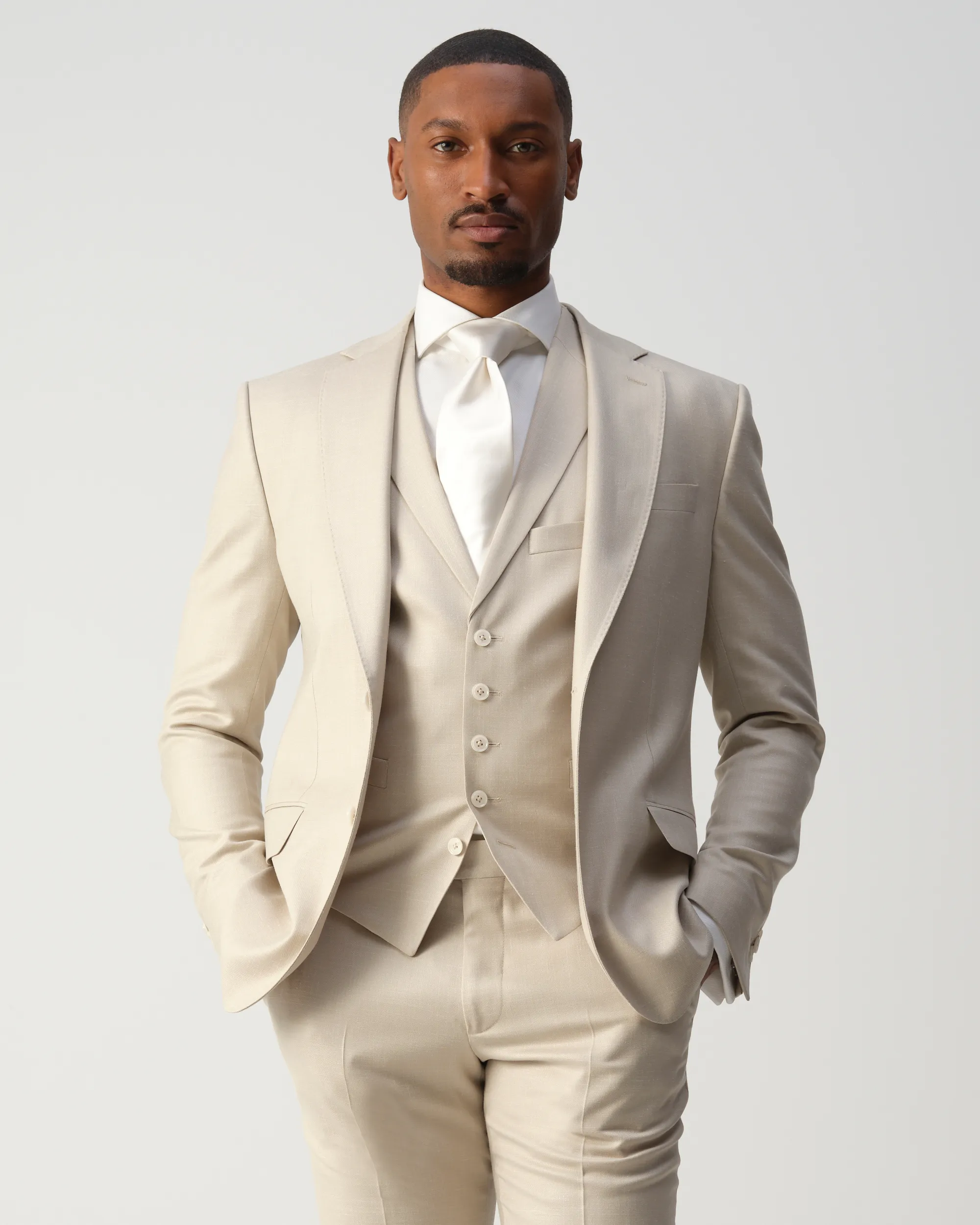 Vesper Draper 2-delig Trouwpak Sand 106755-002-46