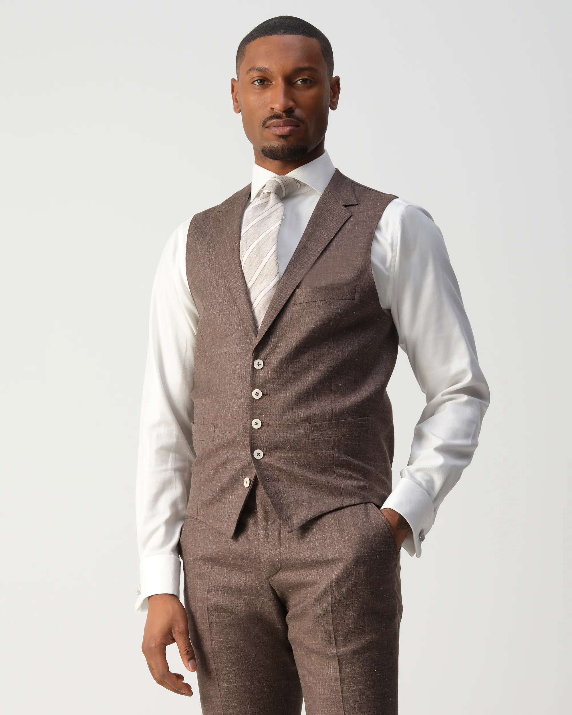 Vesper Ginsberg Gilet Bruin uni 106756-002-46