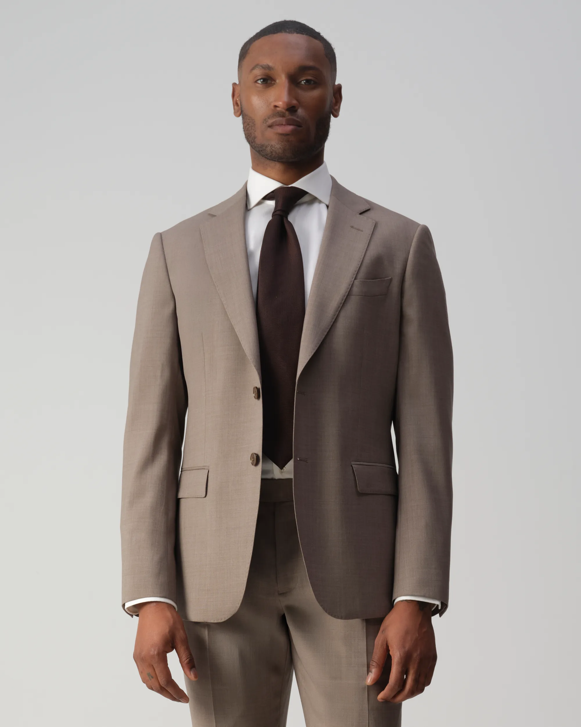 Vesper Draper 2-delig Pak Lichtbruin uni 106757-002-44