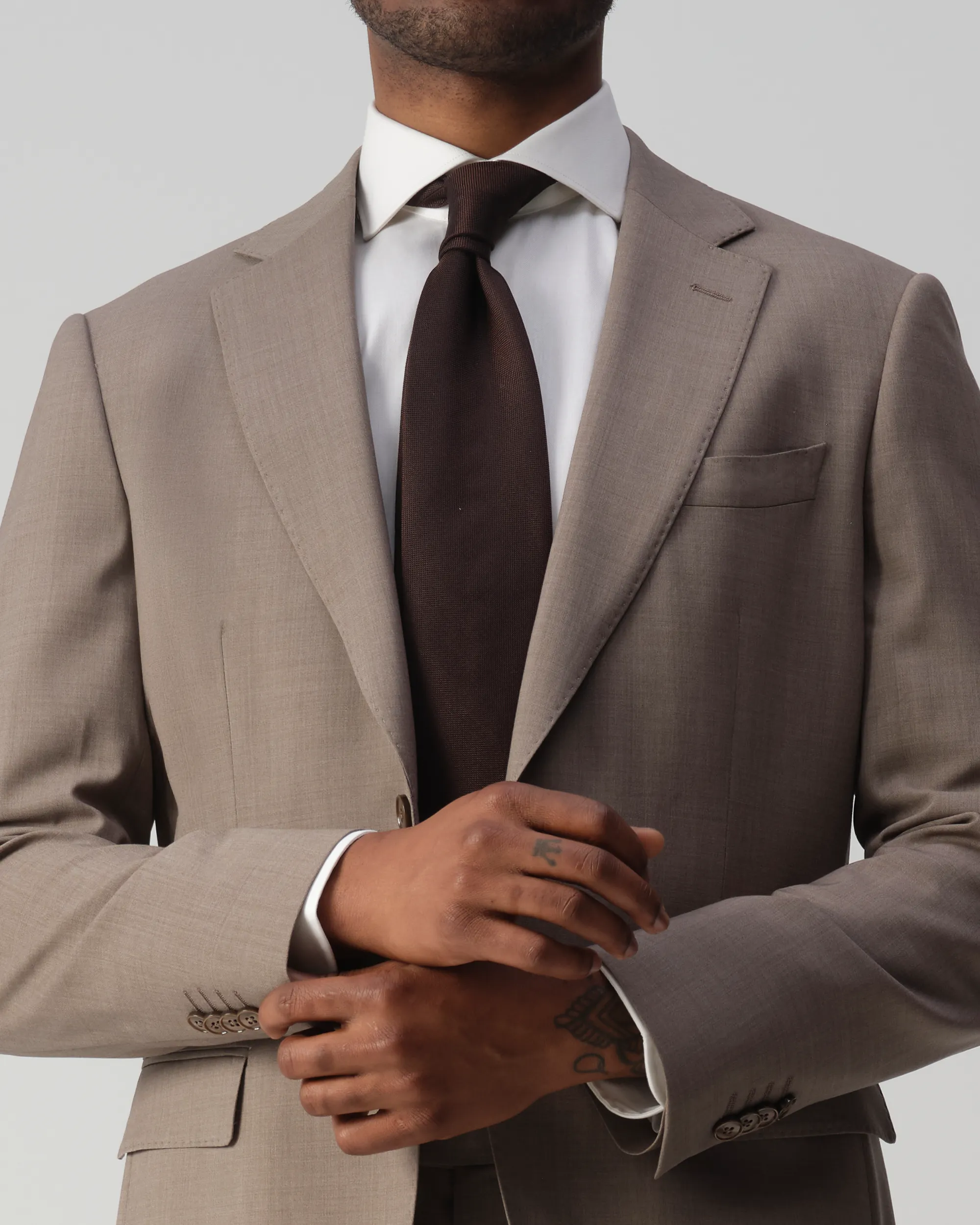 Vesper Draper 2-delig Pak Lichtbruin uni 106757-002-44