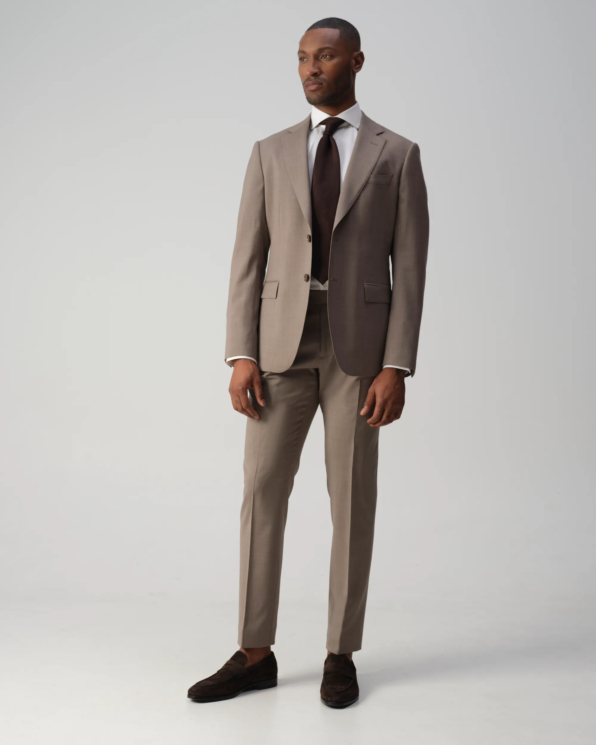 Vesper Draper 2-delig Pak Lichtbruin uni 106757-002-44