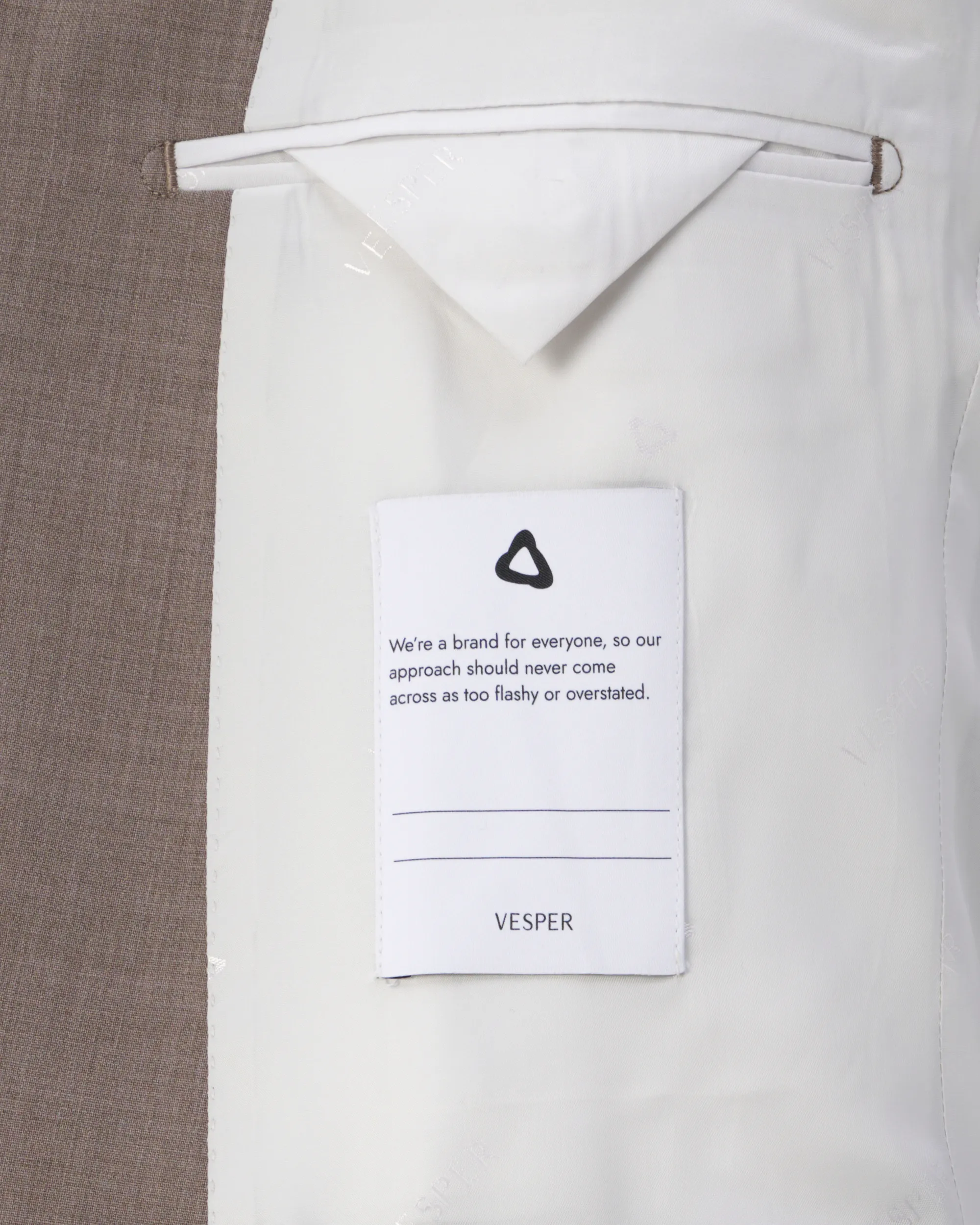 Vesper Draper 2-delig Pak Lichtbruin uni 106757-002-44