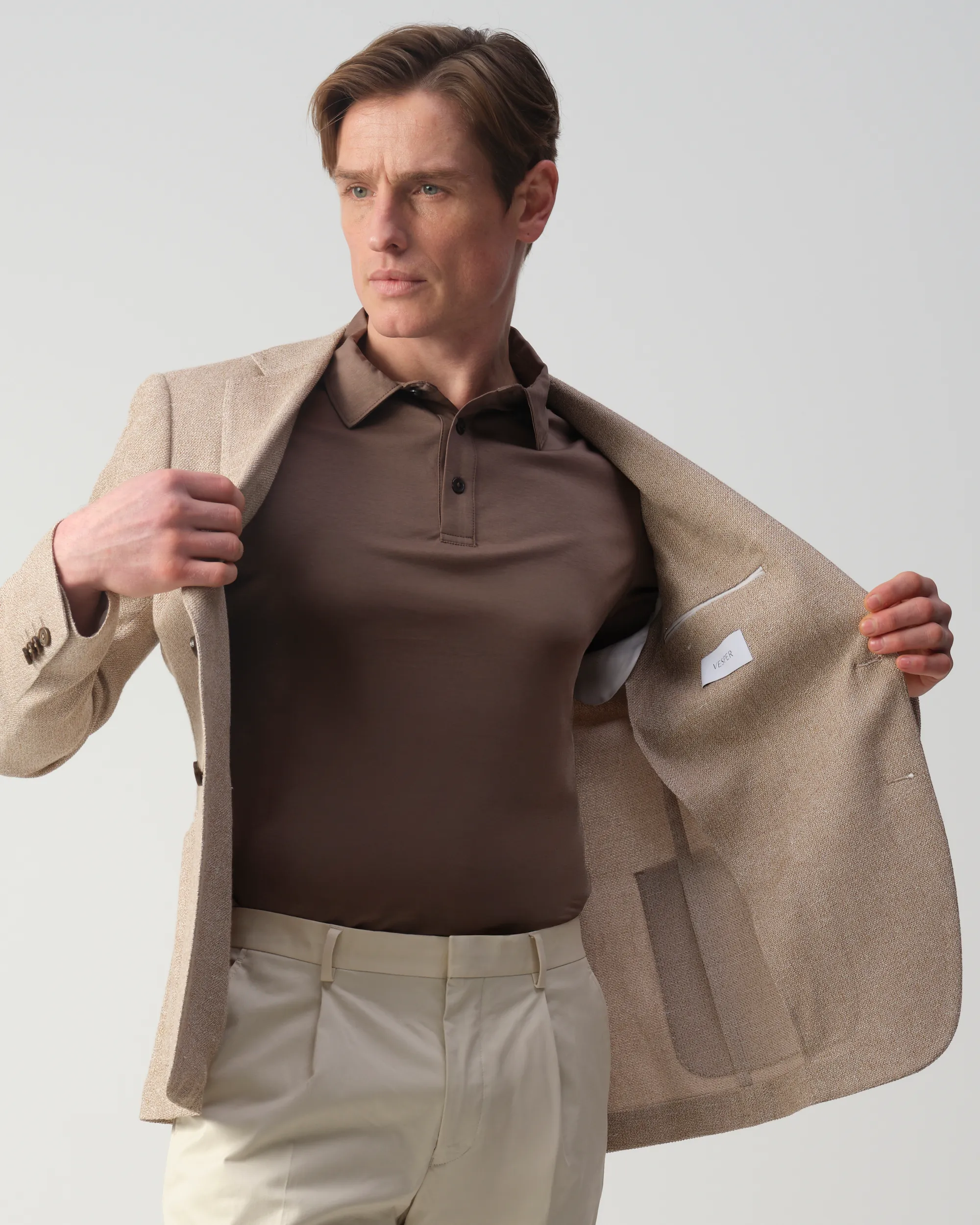 Vesper Sterling Colbert Lichtbruin uni 106759-001-46