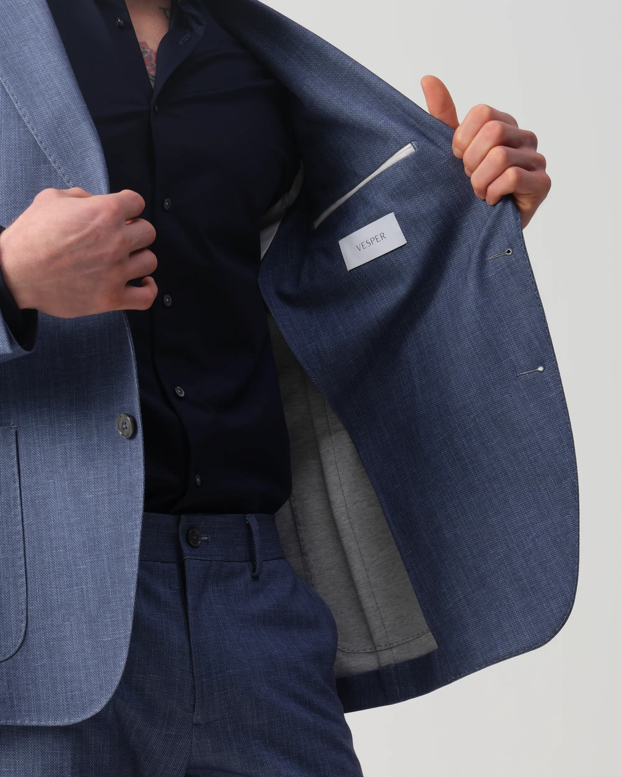 Vesper Sterling Colbert Blauw uni 106761-001-25