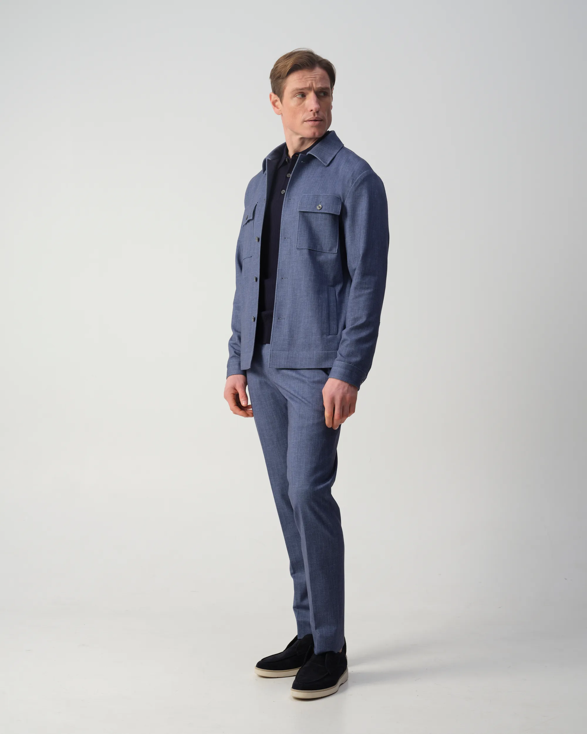 Vesper Pryce Overshirt Blauw uni 106762-001-46