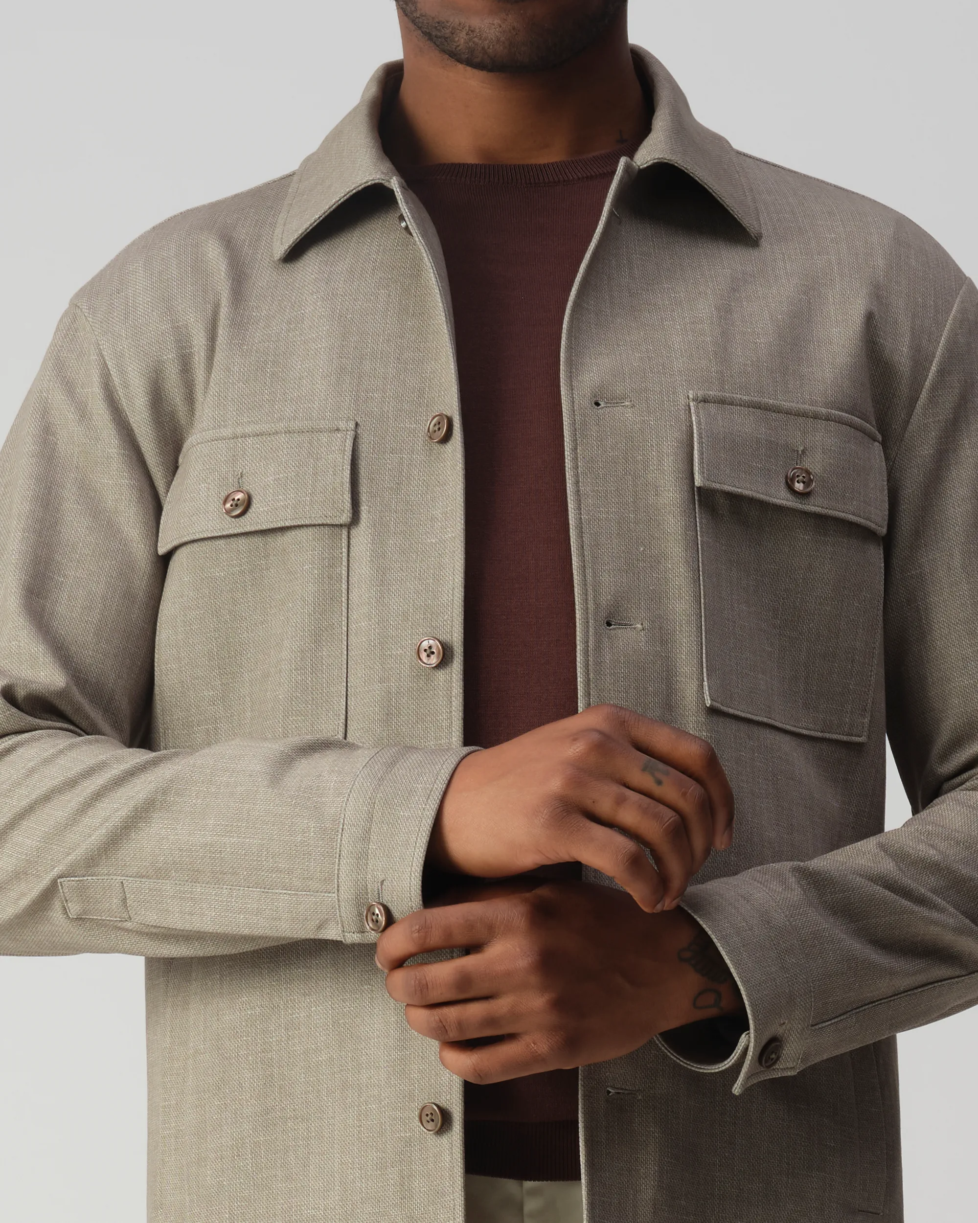 Vesper Pryce Overshirt Groen uni 106762-002-46