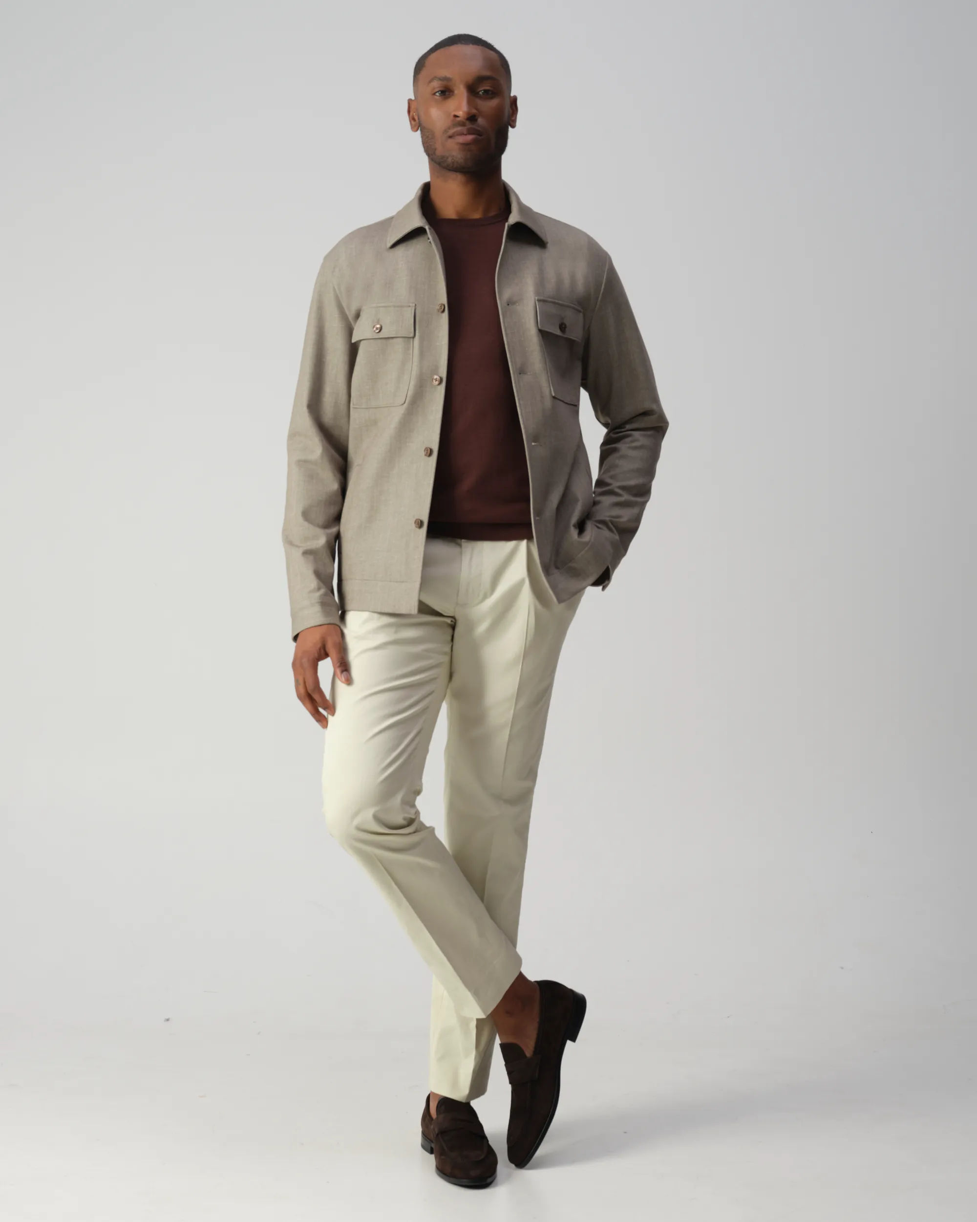 Vesper Pryce Overshirt Groen uni 106762-002-46