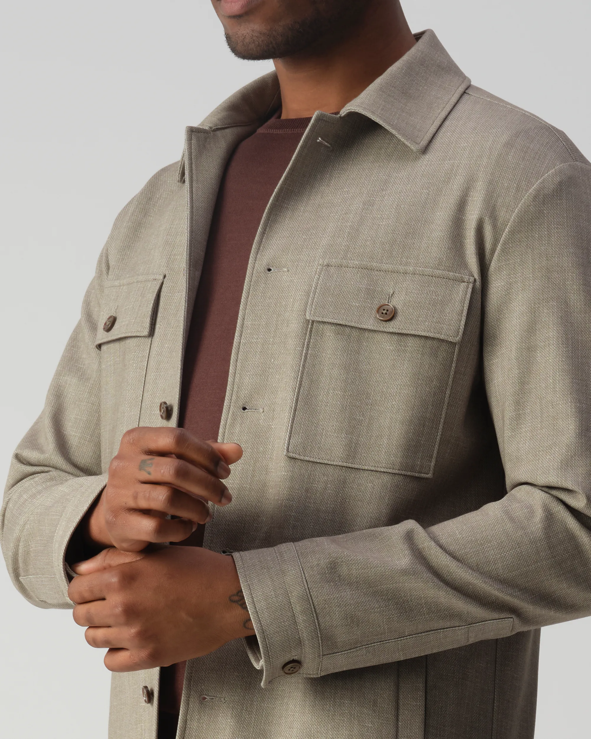 Vesper Pryce Overshirt Groen uni 106762-002-46