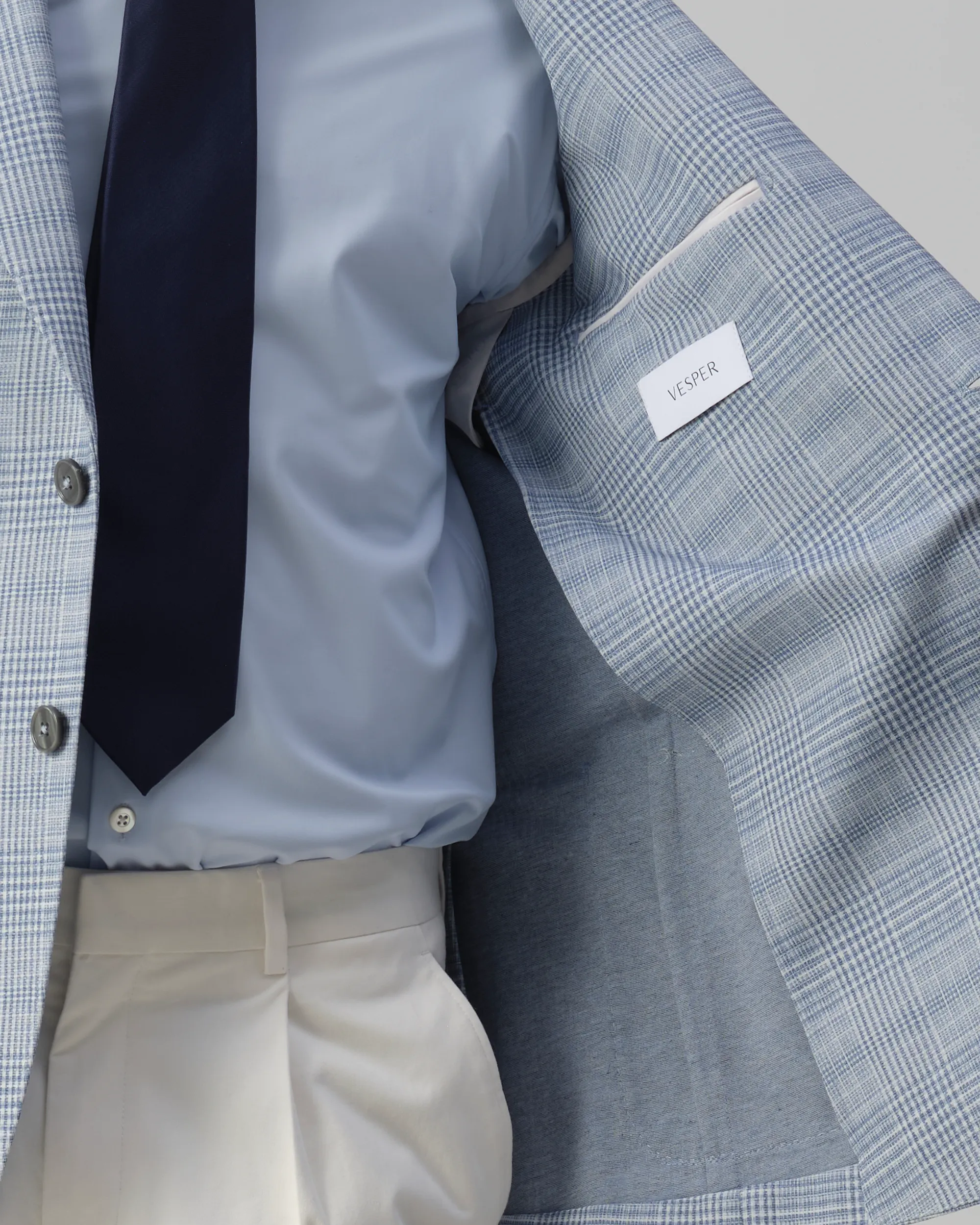 Vesper Sterling Colbert Blauw grote ruit 106764-001-46