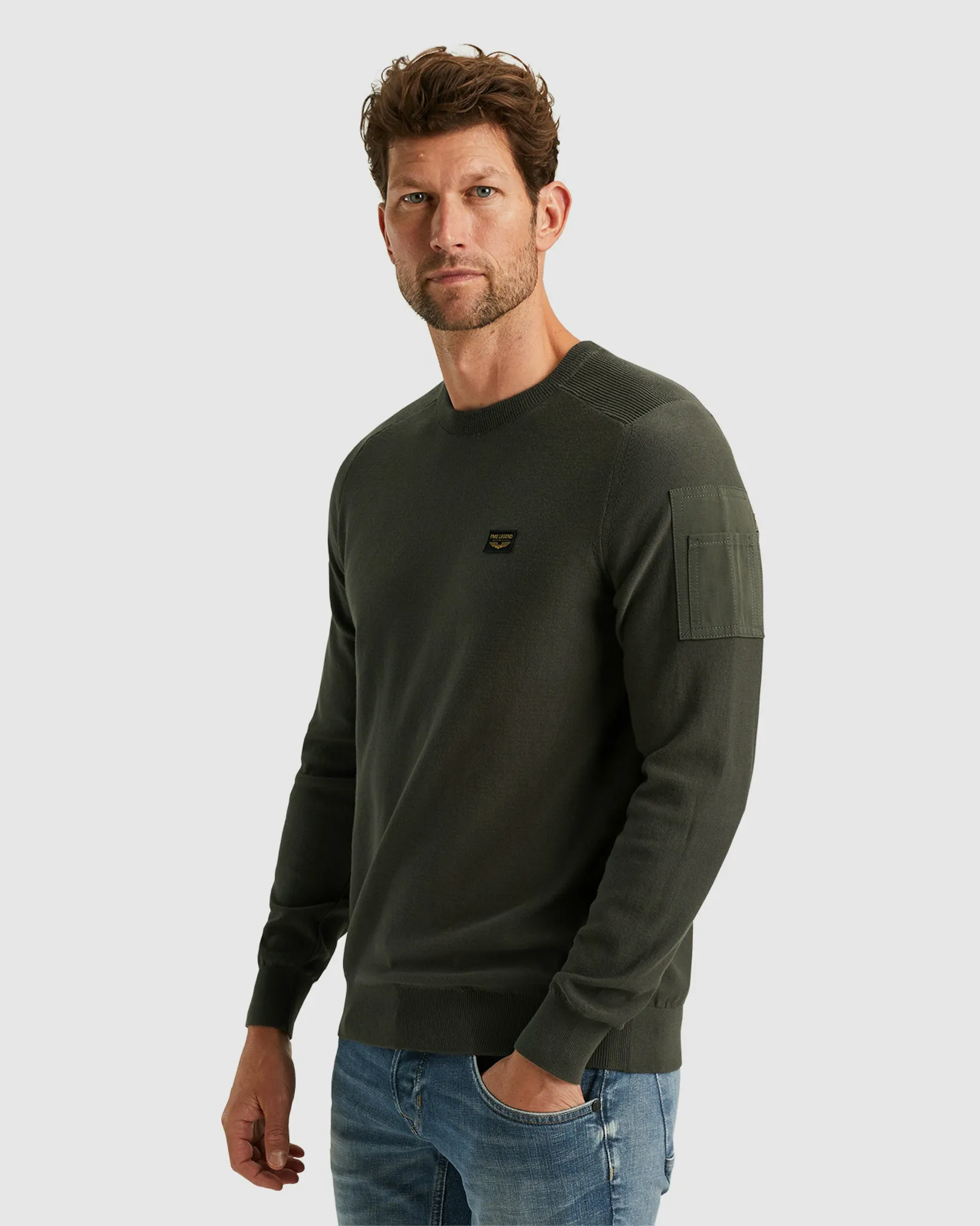 PME Legend Trui ronde hals Grijs 106912-001-L