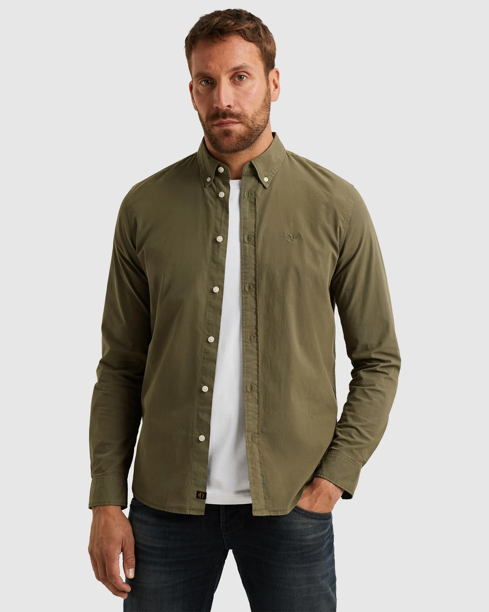 PME Legend Casual Overhemd LM Groen 106914-001-M