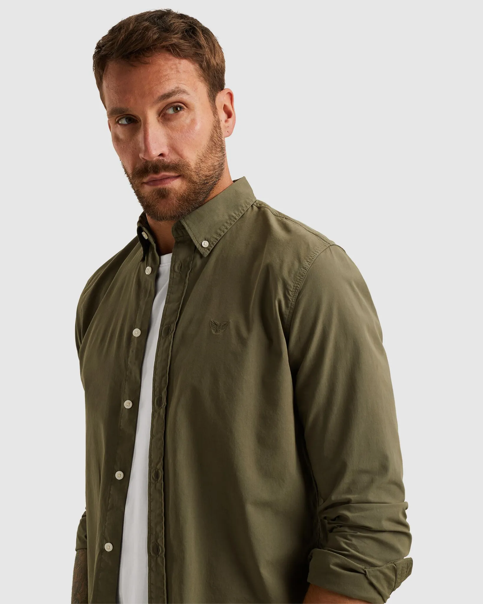 PME Legend Casual Overhemd LM Groen 106914-001-M