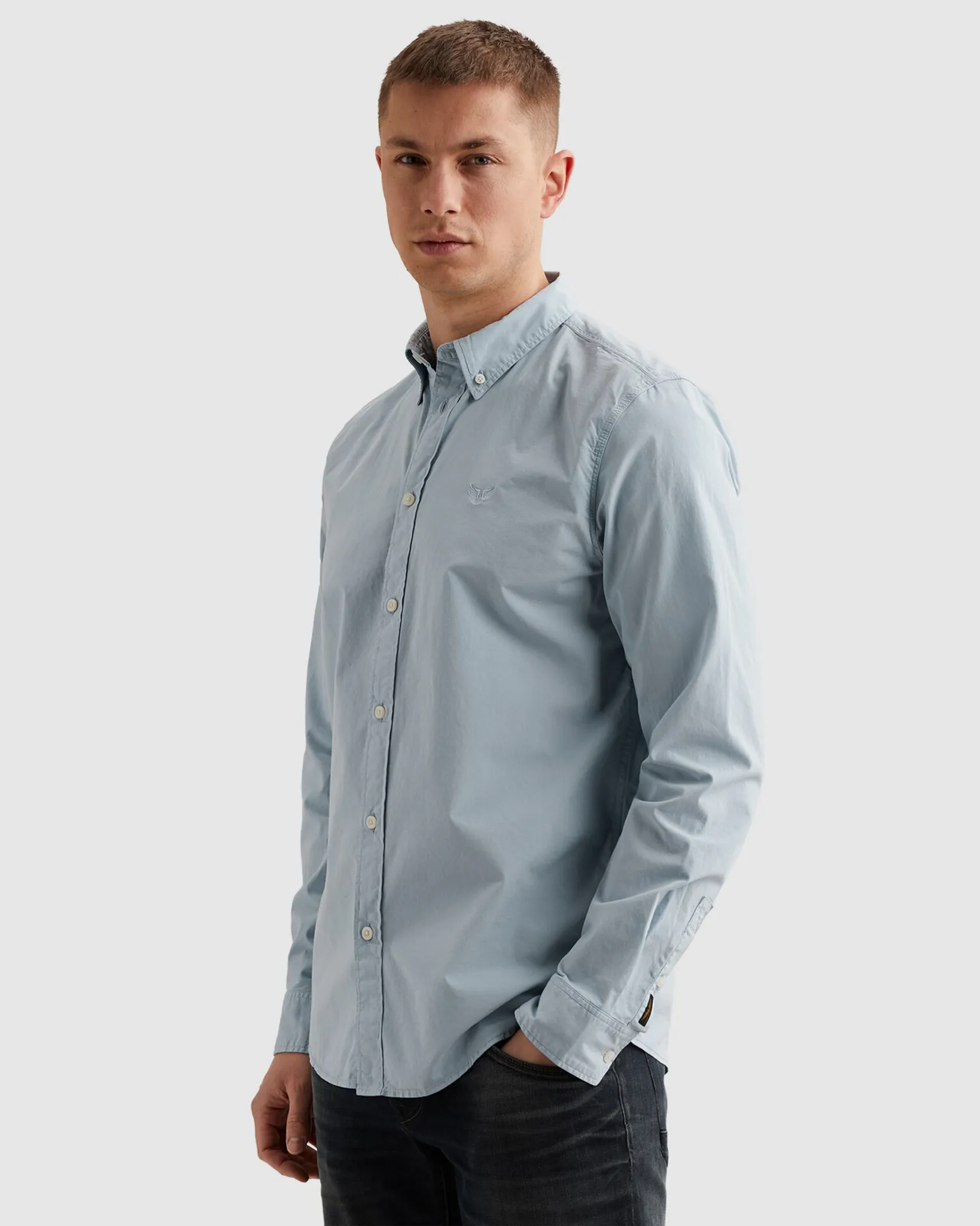 PME Legend Casual Overhemd LM Blauw 106915-001-L