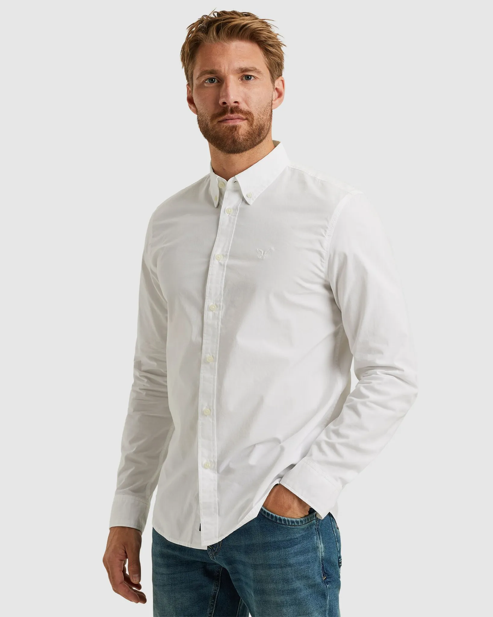 PME Legend Casual Overhemd LM Wit 106916-001-L