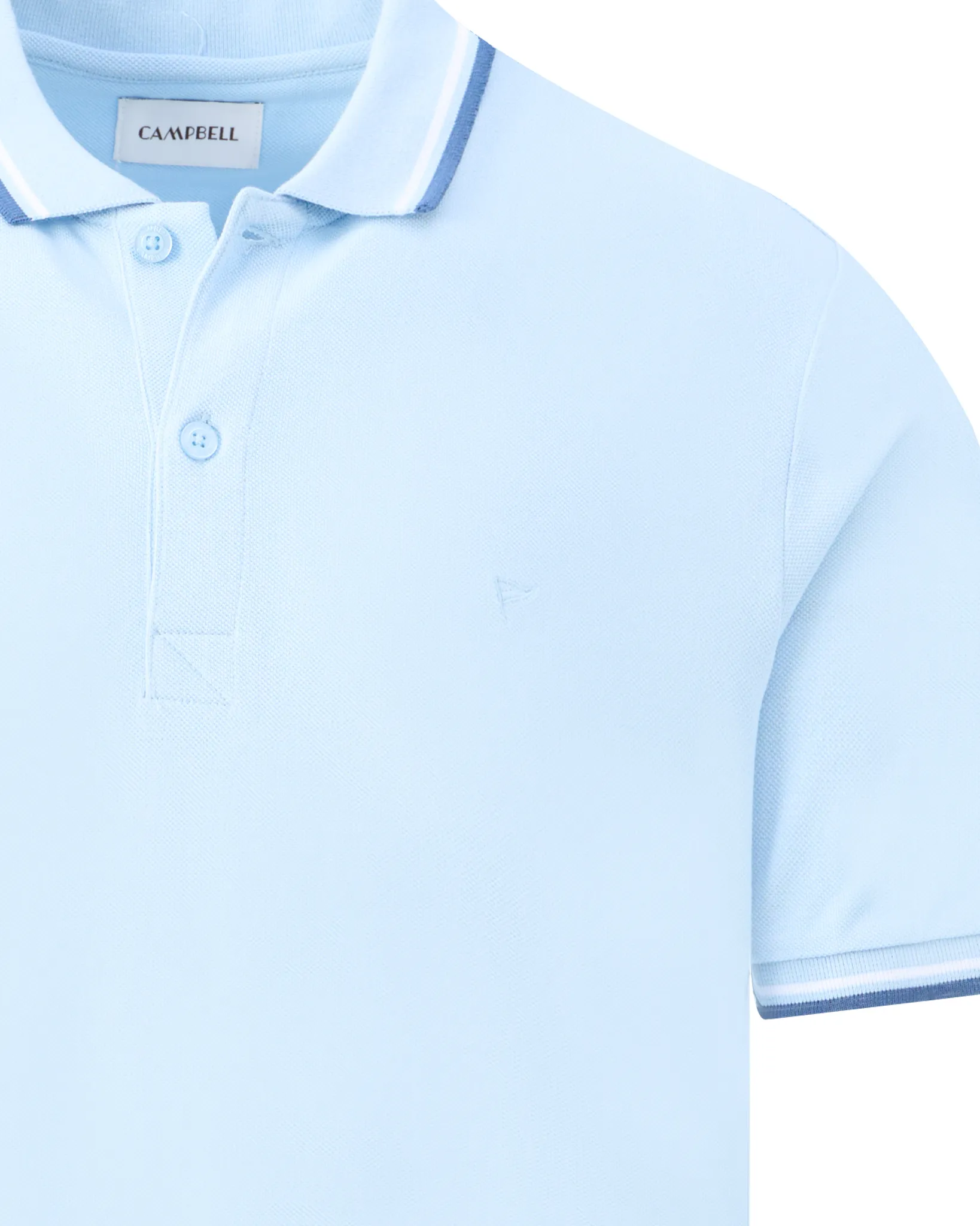 Campbell Polo Korte mouw Chambray Blue 106926-003-L