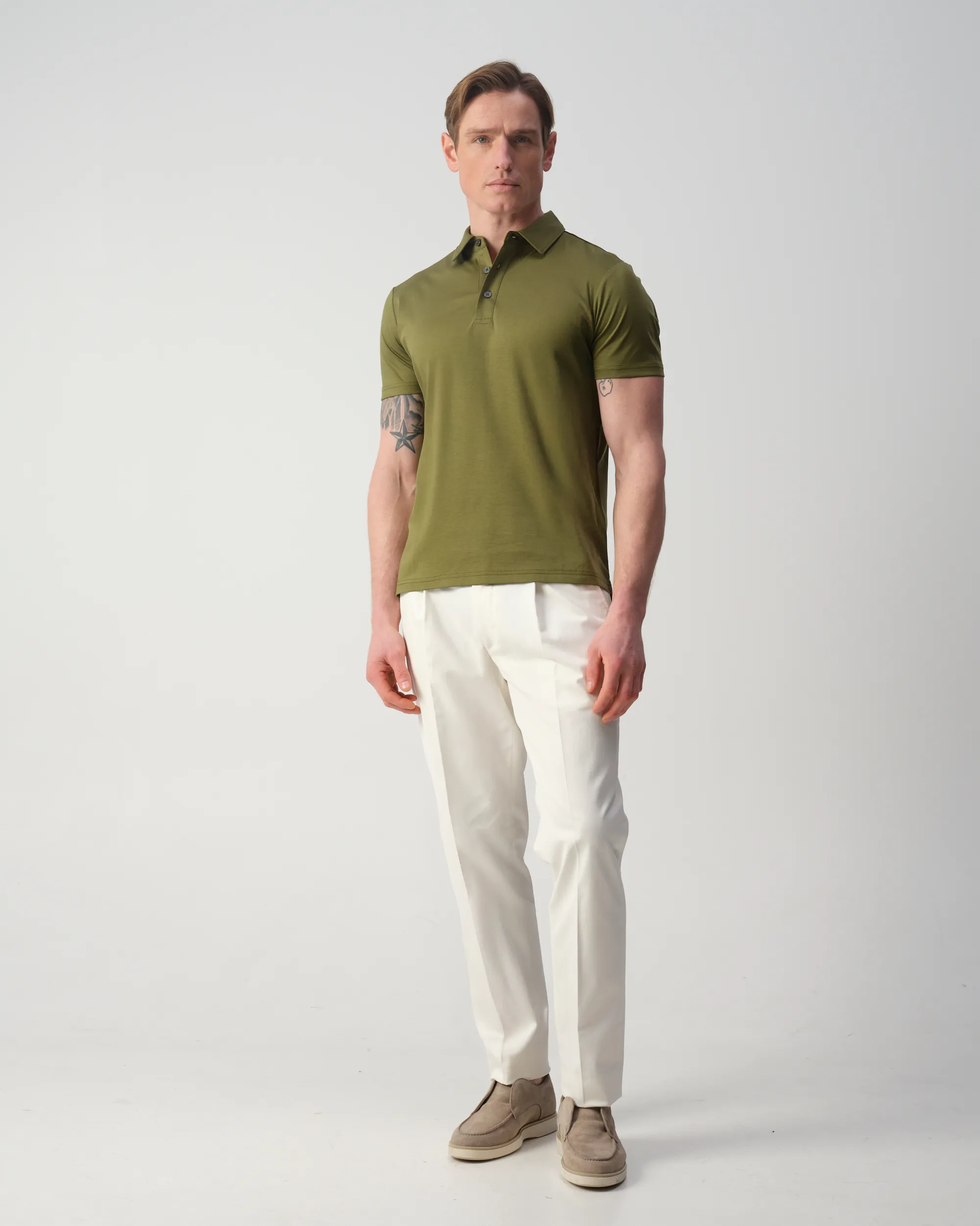 Vesper Brook Polo Olive 106971-001-L