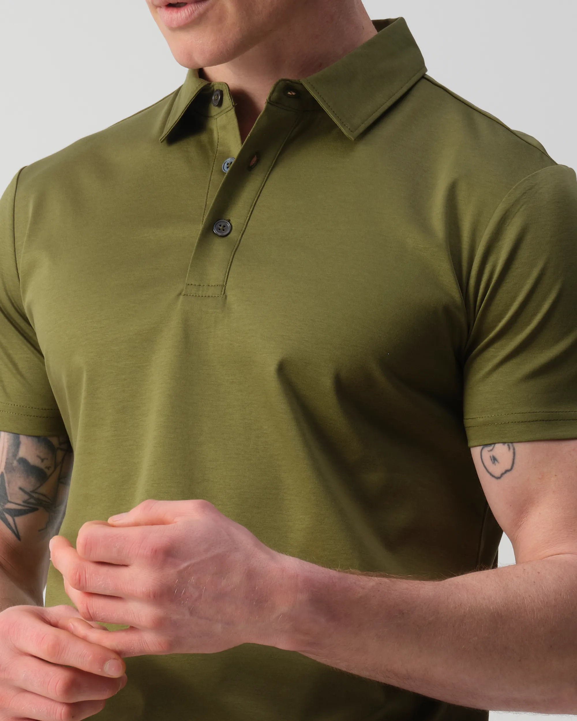 Vesper Brook Polo Olive 106971-001-L