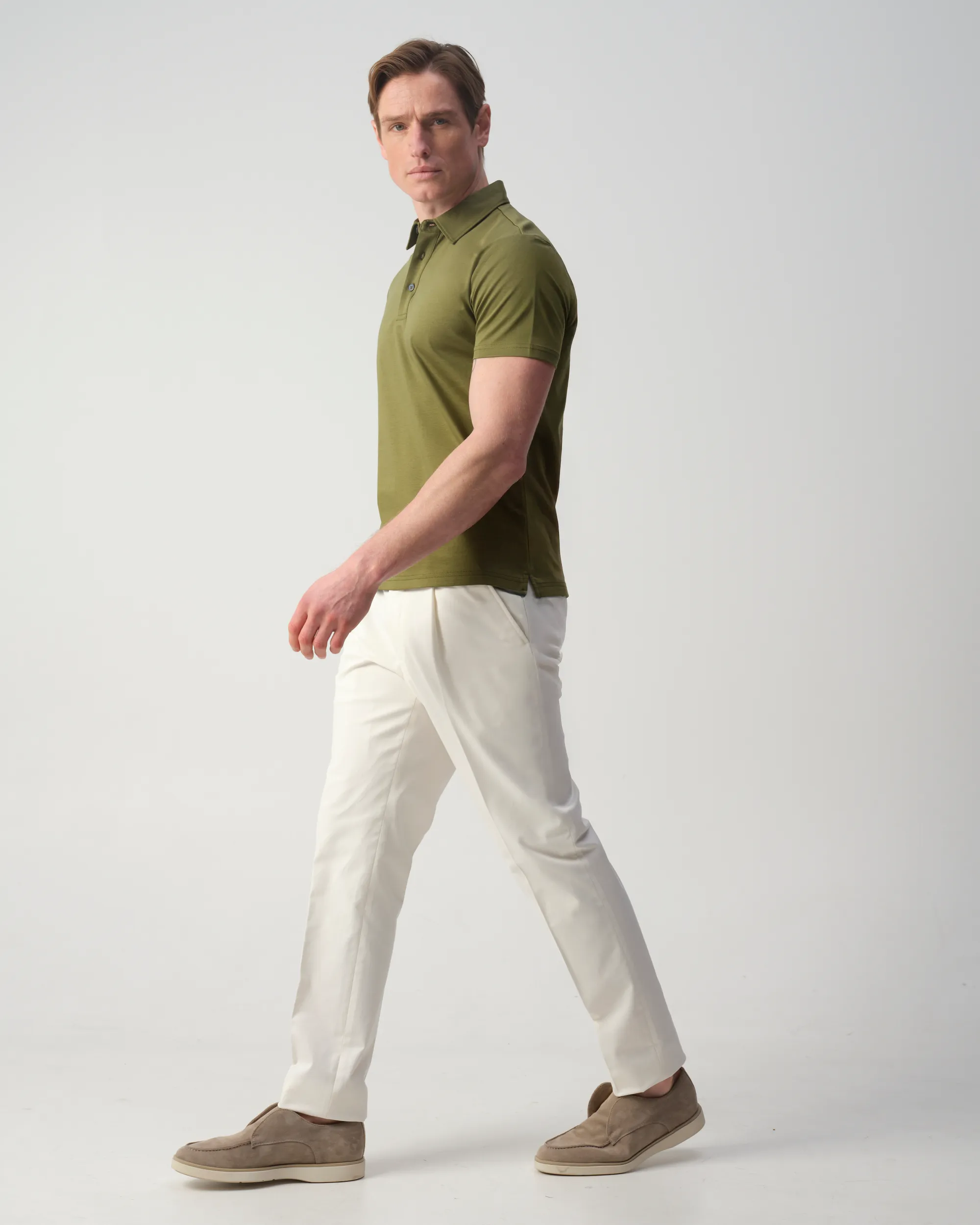 Vesper Brook Polo Olive 106971-001-L