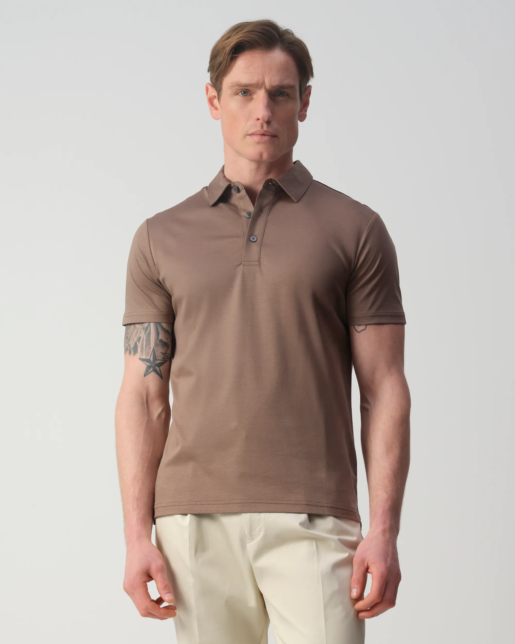 Vesper Brook Polo Taupe 106971-004-L