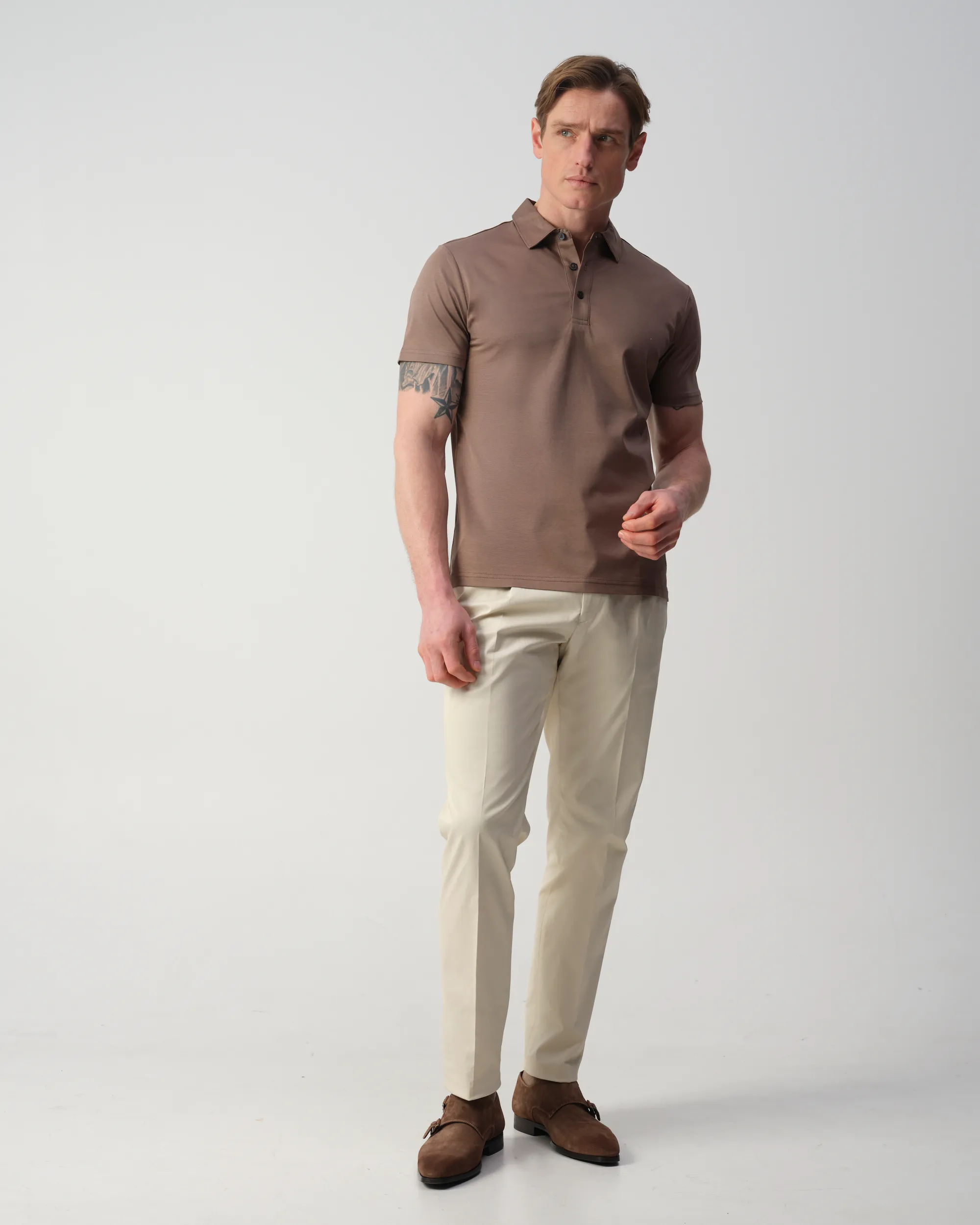 Vesper Brook Polo Taupe 106971-004-L