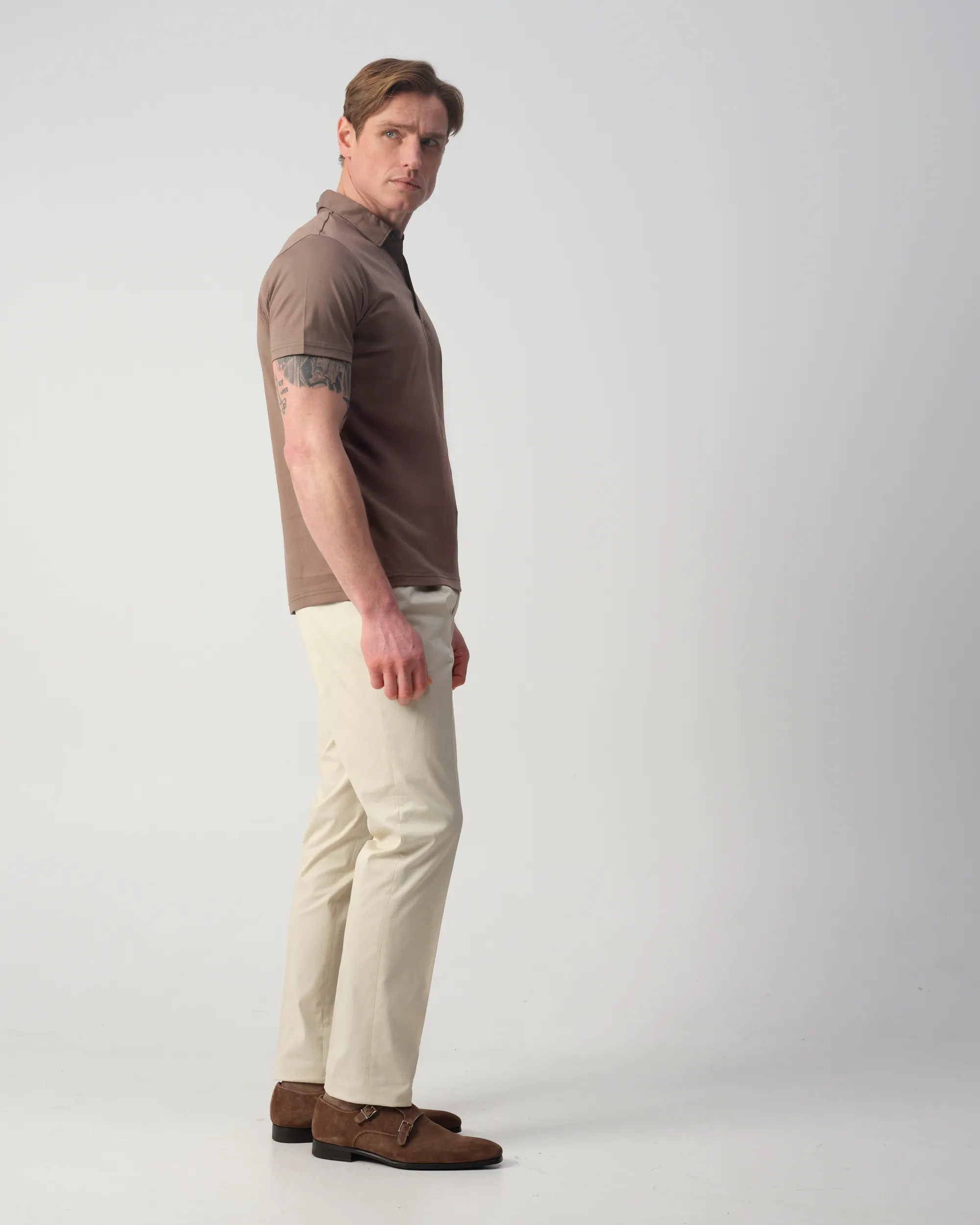 Vesper Brook Polo Taupe 106971-004-L