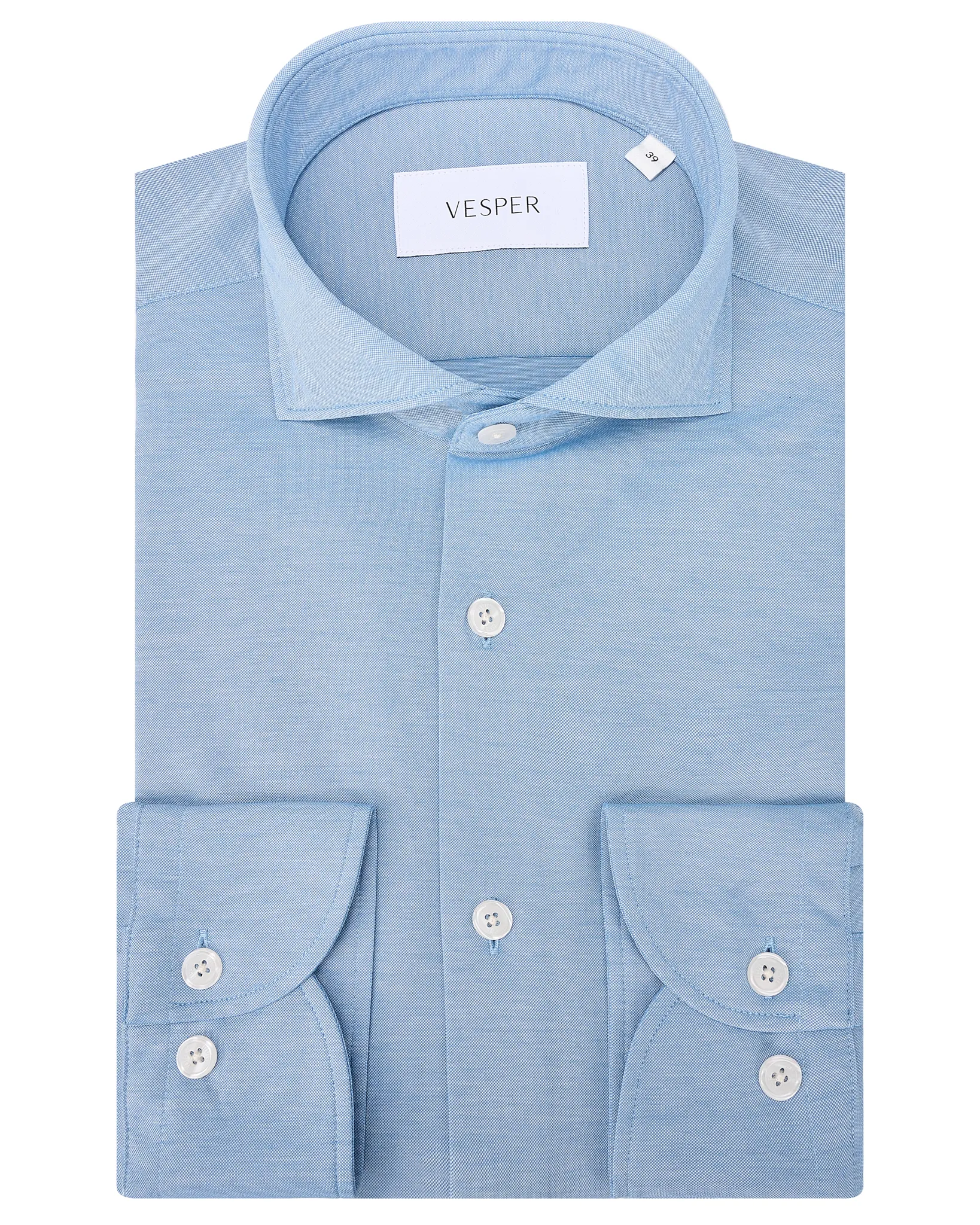 Vesper Overhemd LM Lichtblauw uni 106973-002-37