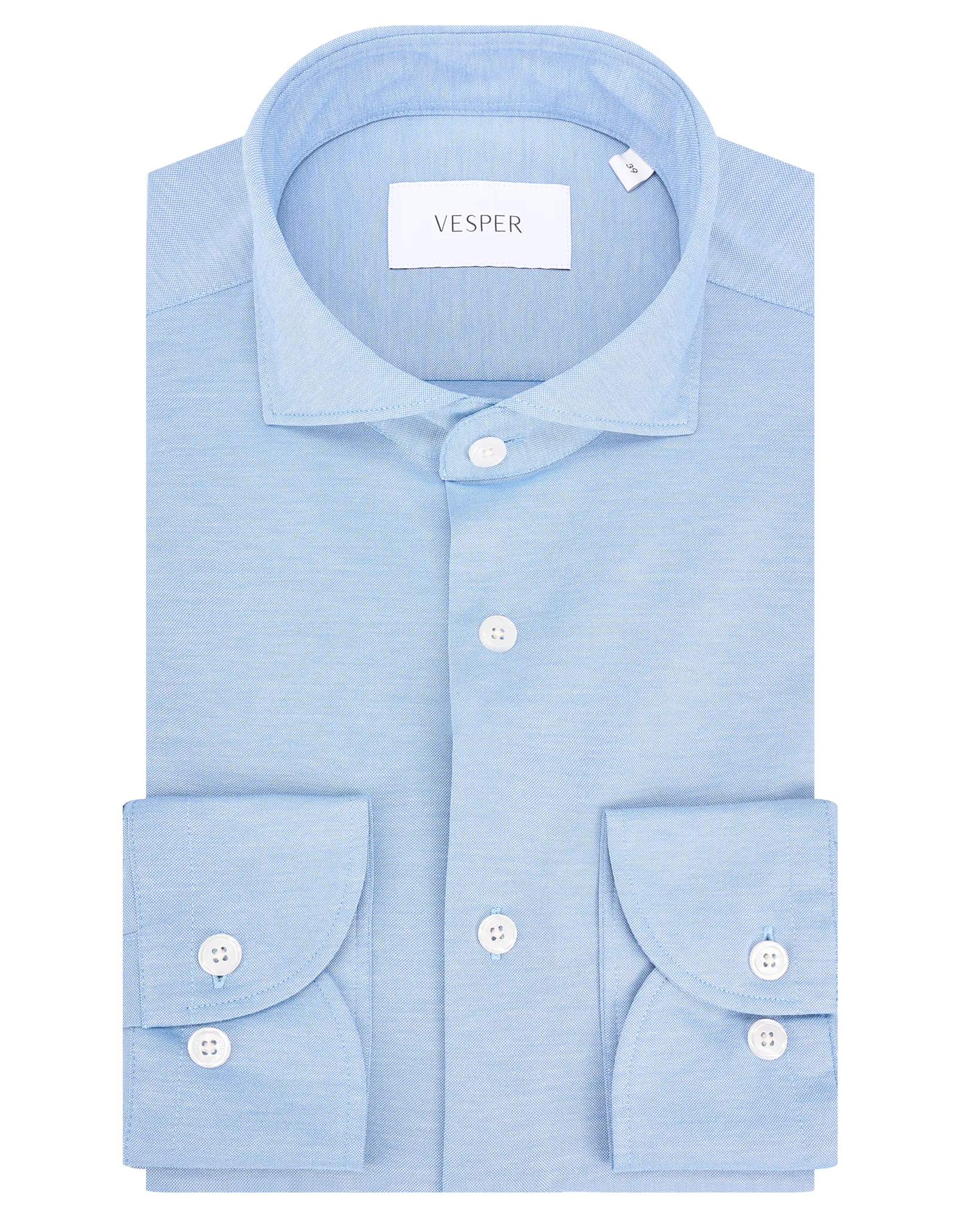 Vesper Overhemd LM Lichtblauw uni 106973-002-37