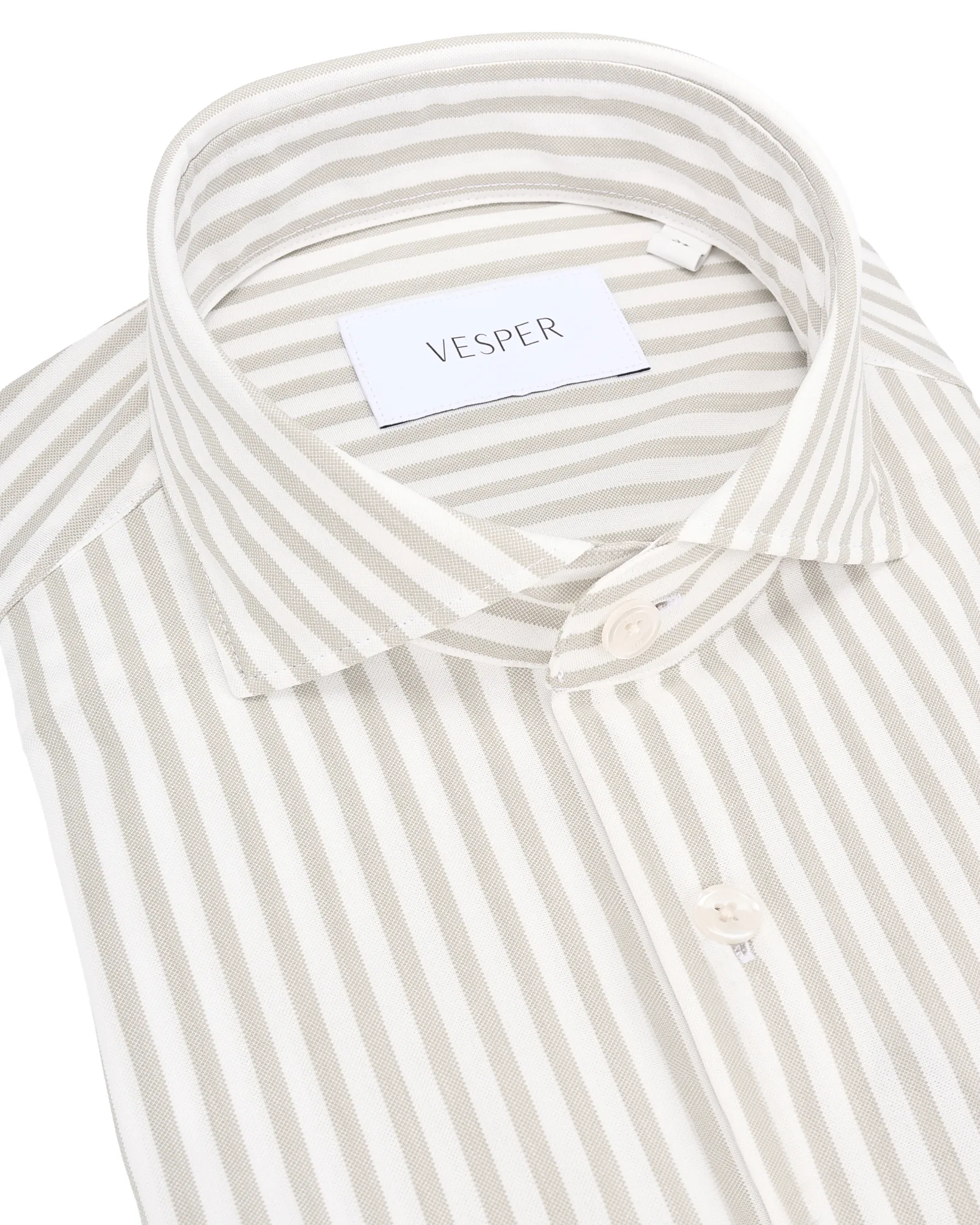 Vesper Finchley Overhemd Taupe stripe 106974-003-37