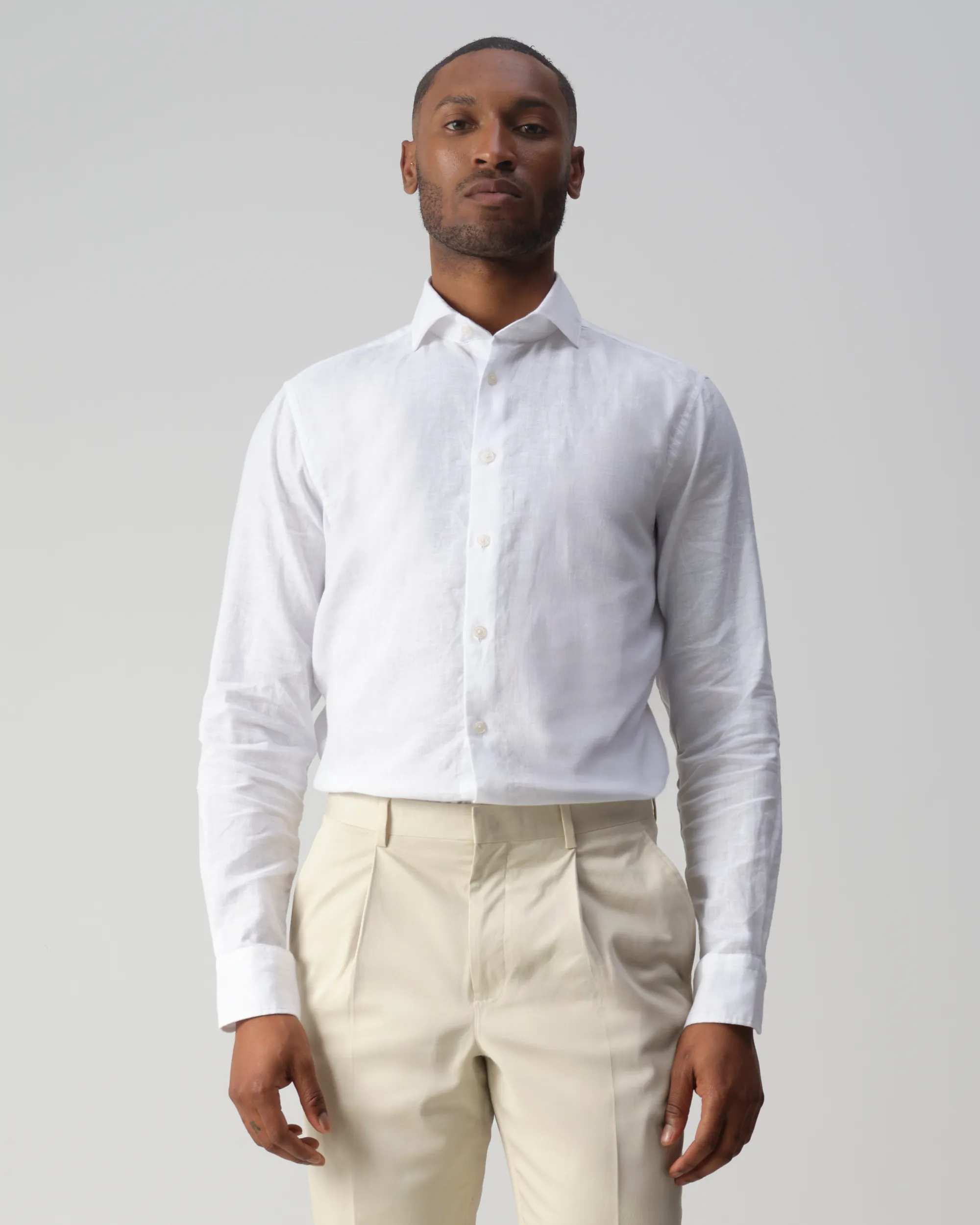 Vesper Finchley Linnen Overhemd WHITE 106975-001-37