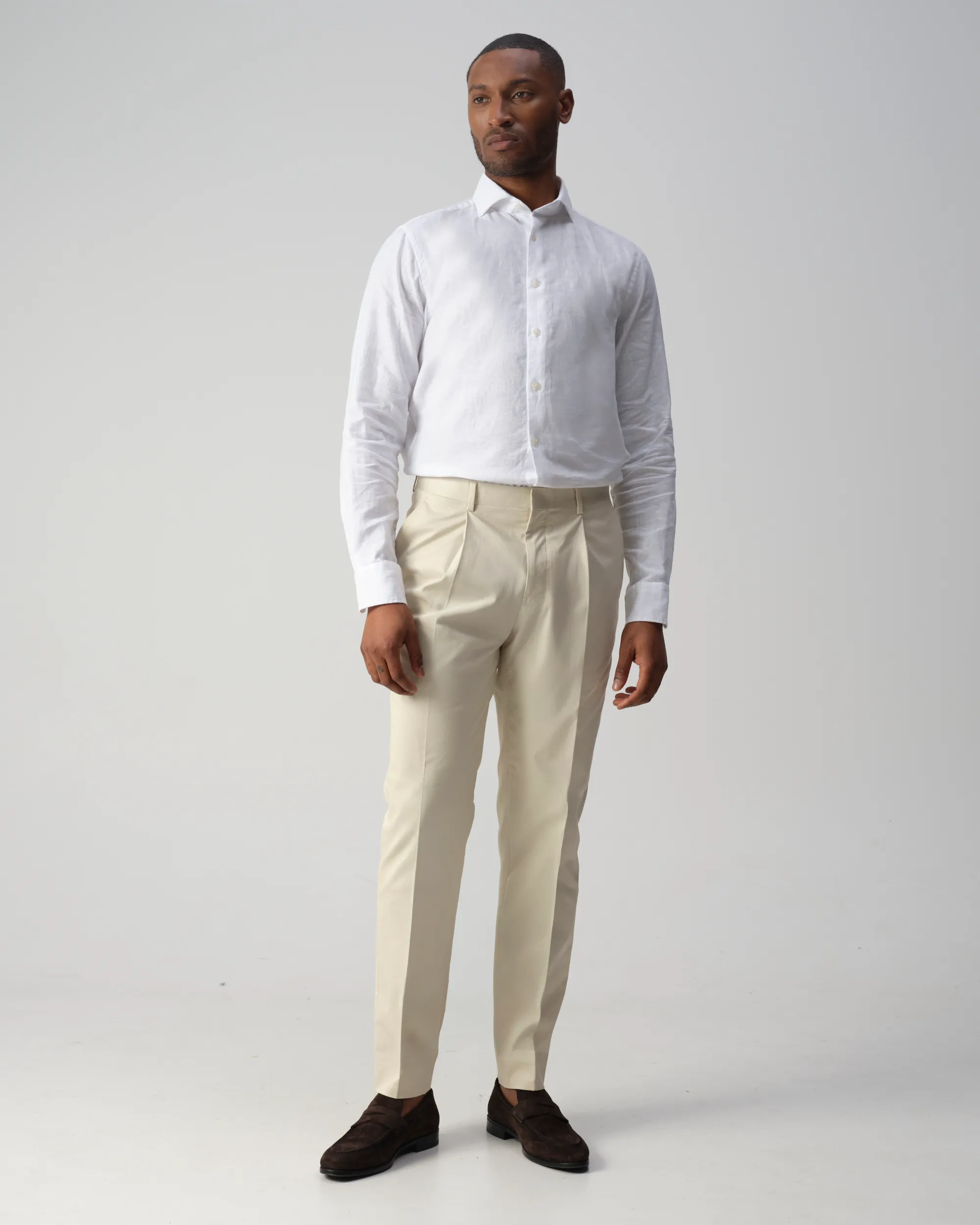 Vesper Finchley Linnen Overhemd WHITE 106975-001-37