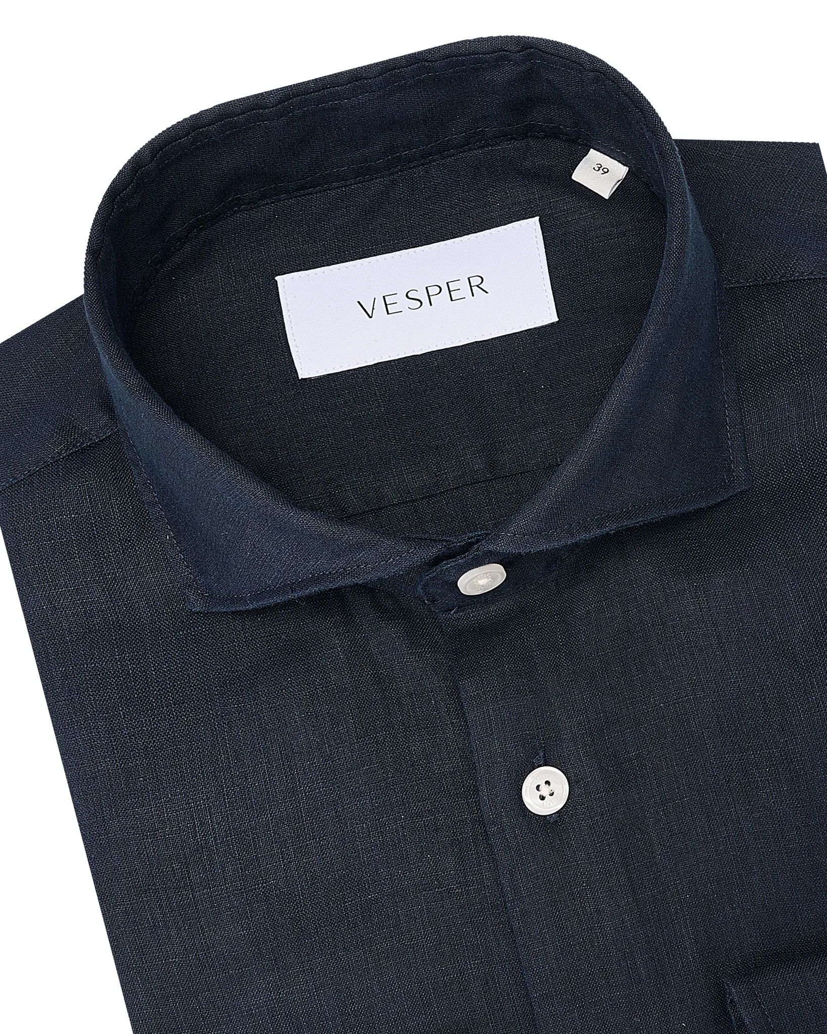 Vesper Finchley Linnen Overhemd Navy 106975-002-37