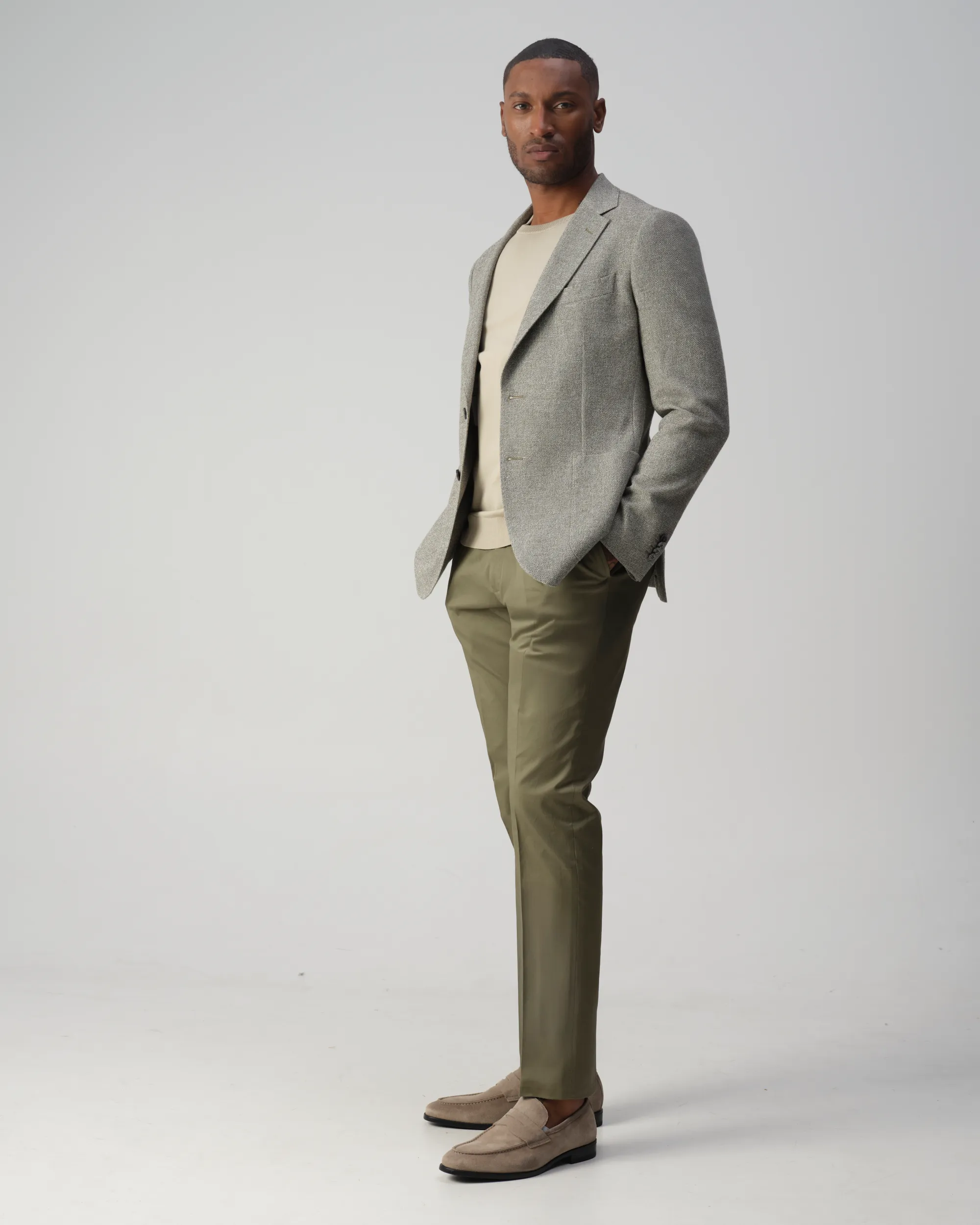 Vesper Mortimer Trui Ronde hals Beige uni 106978-001-L