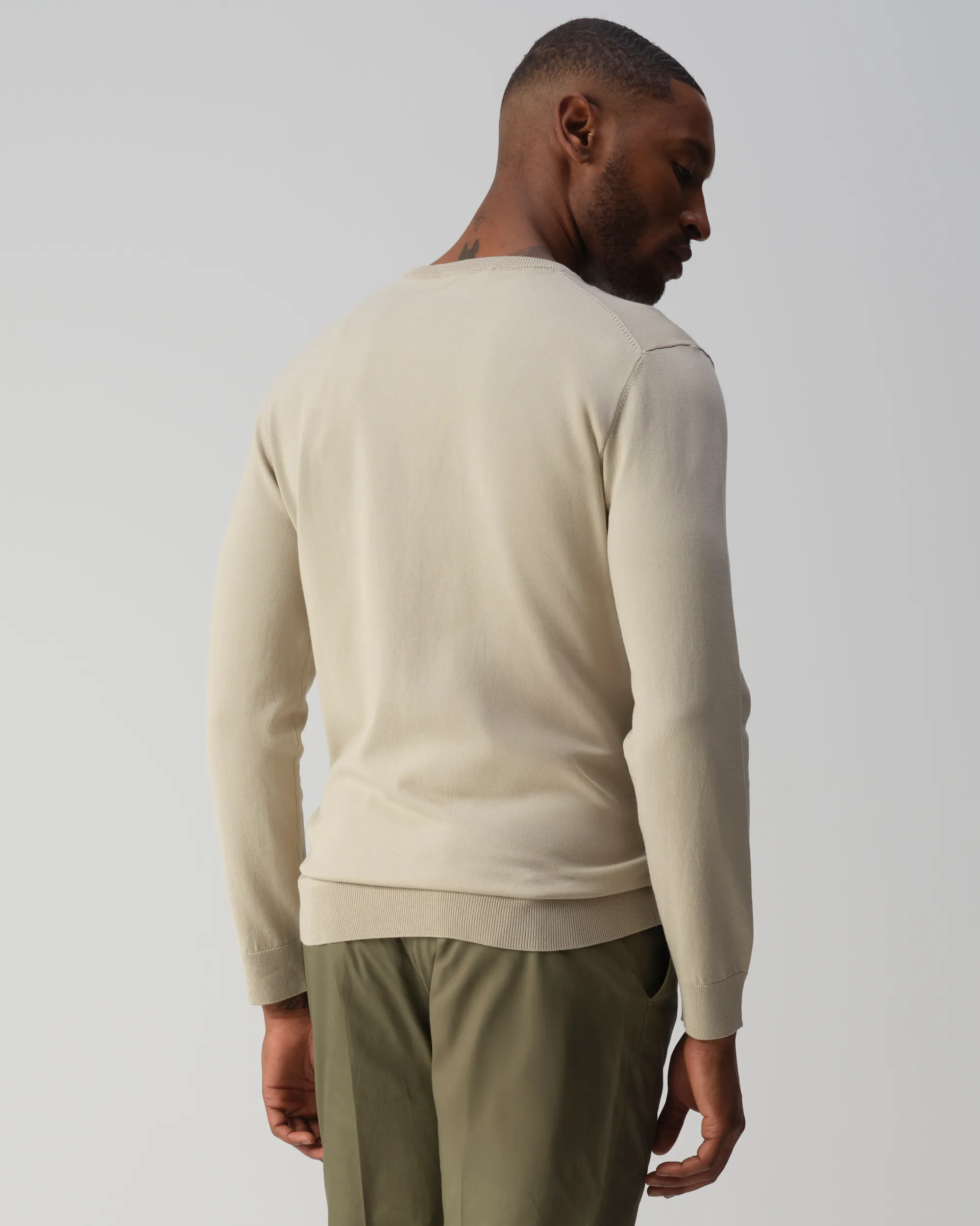 Vesper Mortimer Trui Ronde hals Beige uni 106978-001-L