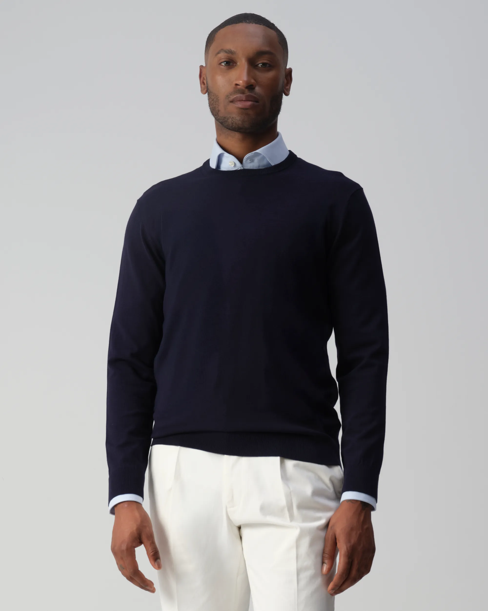 Vesper Mortimer Trui Ronde hals Navy 106978-002-L