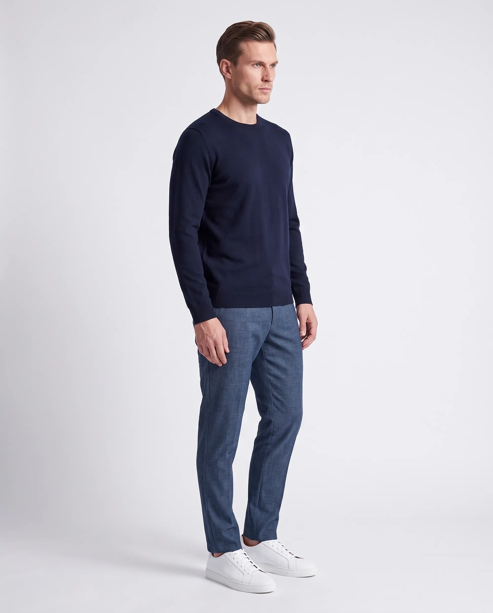 Vesper Trui ronde hals Mortimer Navy 106978-002-L