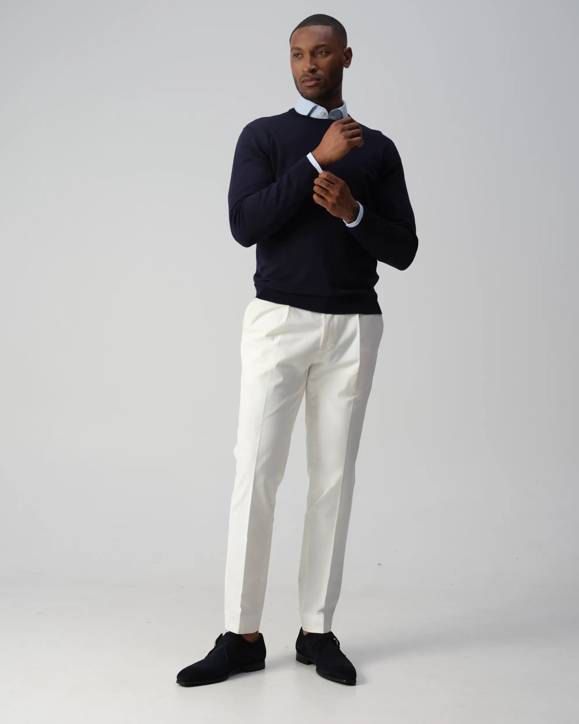 Vesper Mortimer Trui Ronde hals Navy 106978-002-L