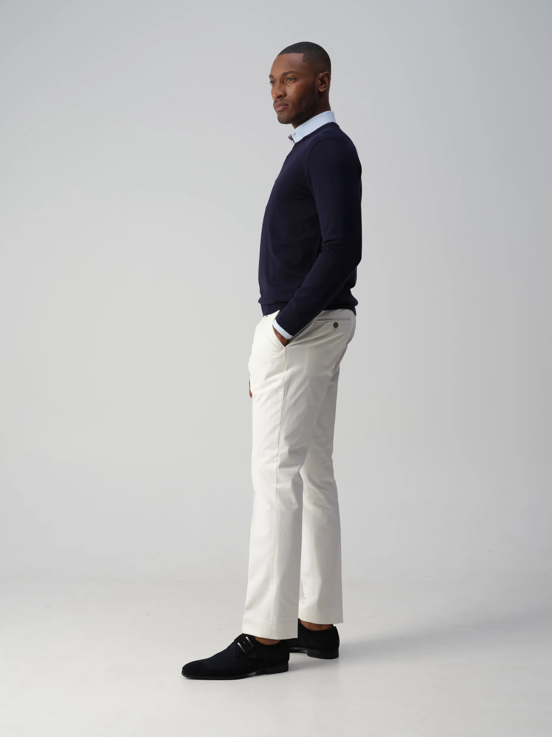 Vesper Mortimer Trui Ronde hals Navy 106978-002-L