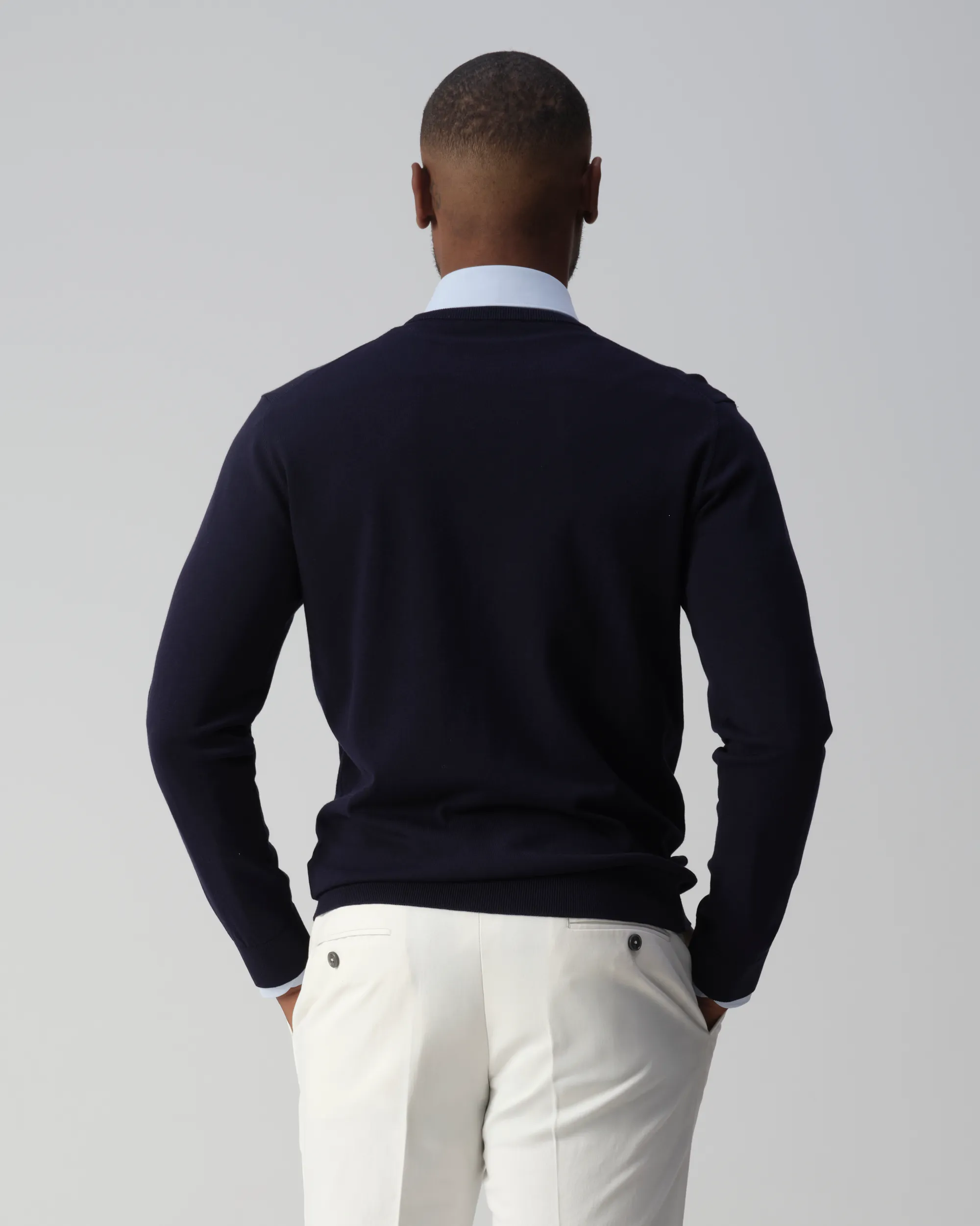 Vesper Mortimer Trui Ronde hals Navy 106978-002-L