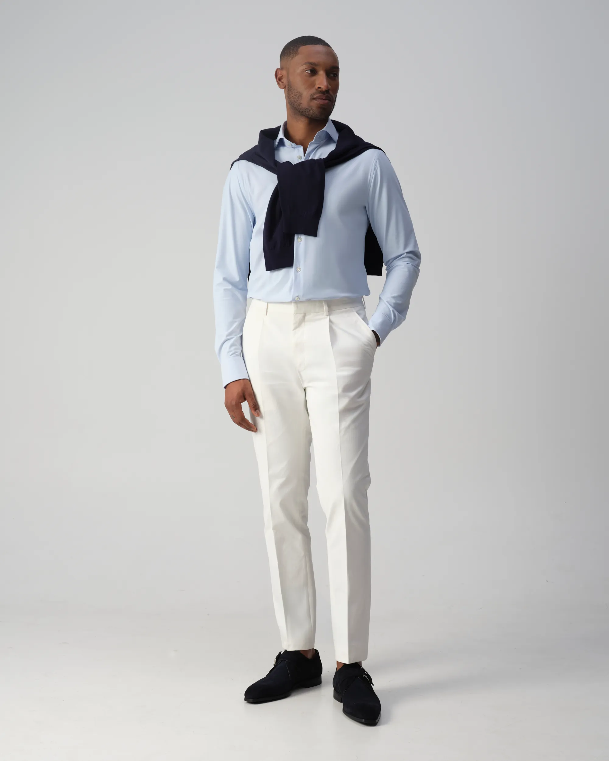 Vesper Mortimer Trui Ronde hals Navy 106978-002-L